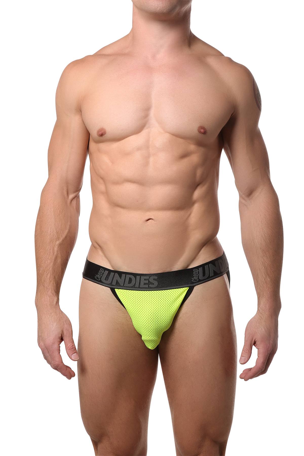 CheapUndies Neon-Green Mesh Jockstrap