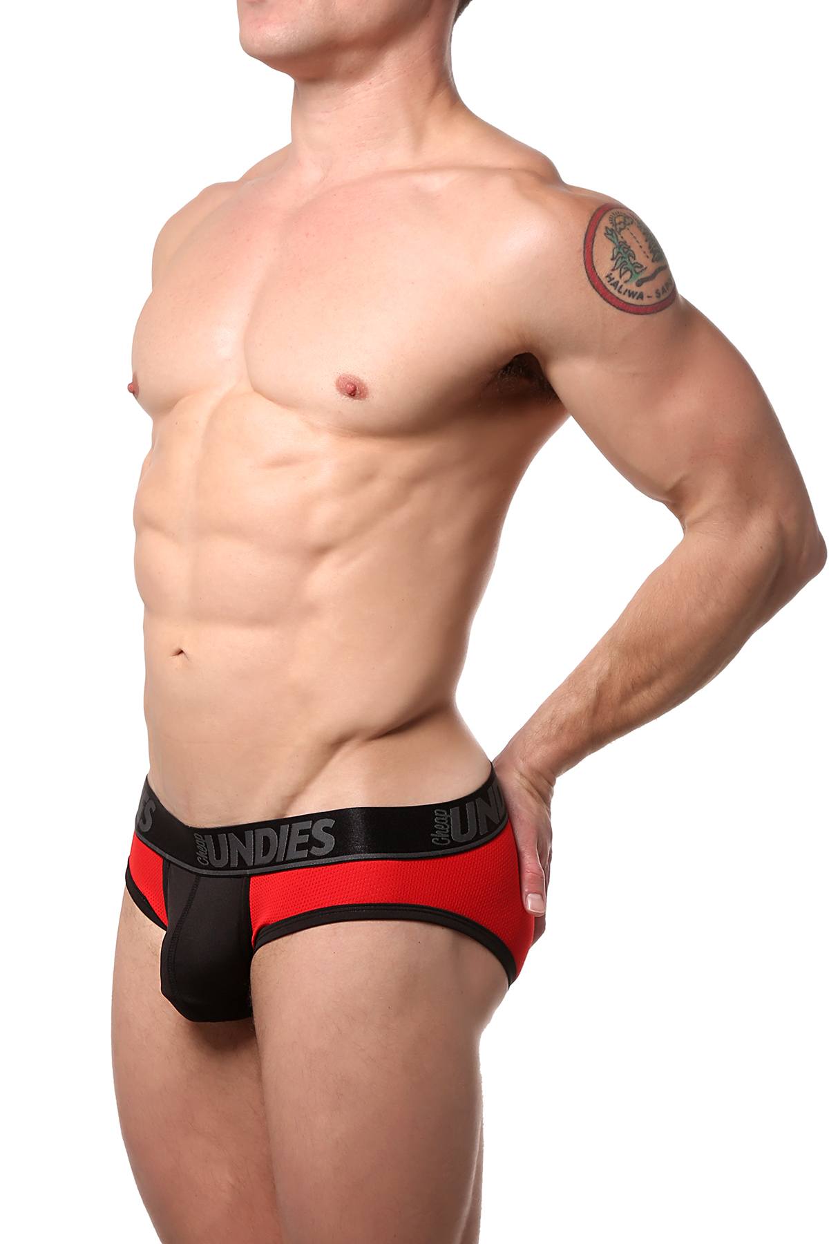 CheapUndies Red/Black Cool Mesh Brief