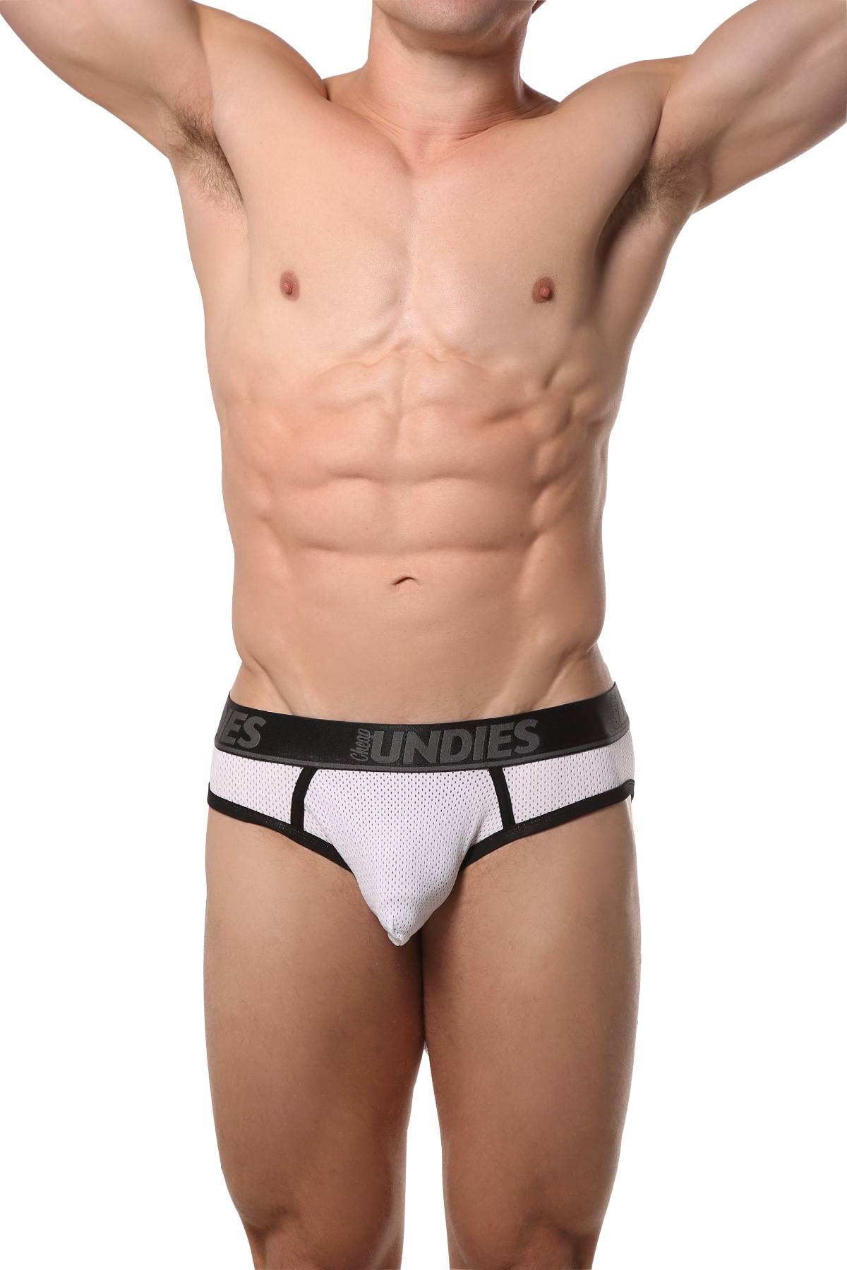 CheapUndies White Mesh Jock-Brief