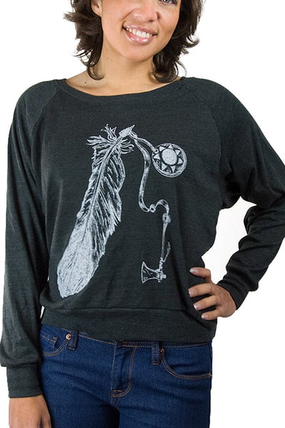 Choke Grey Feather Sweatshirt