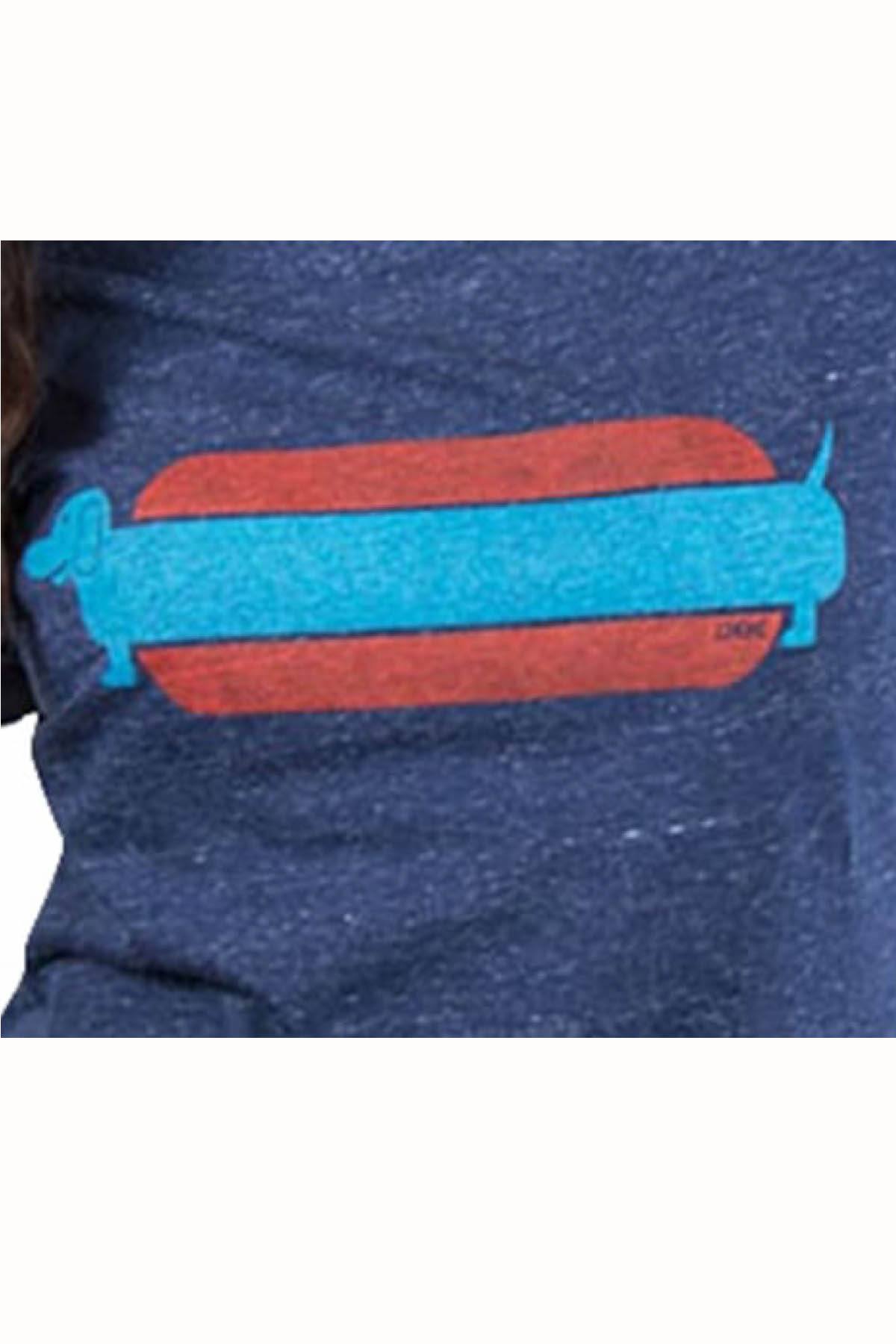 Choke Navy Hot Dog USA Dolman Tee