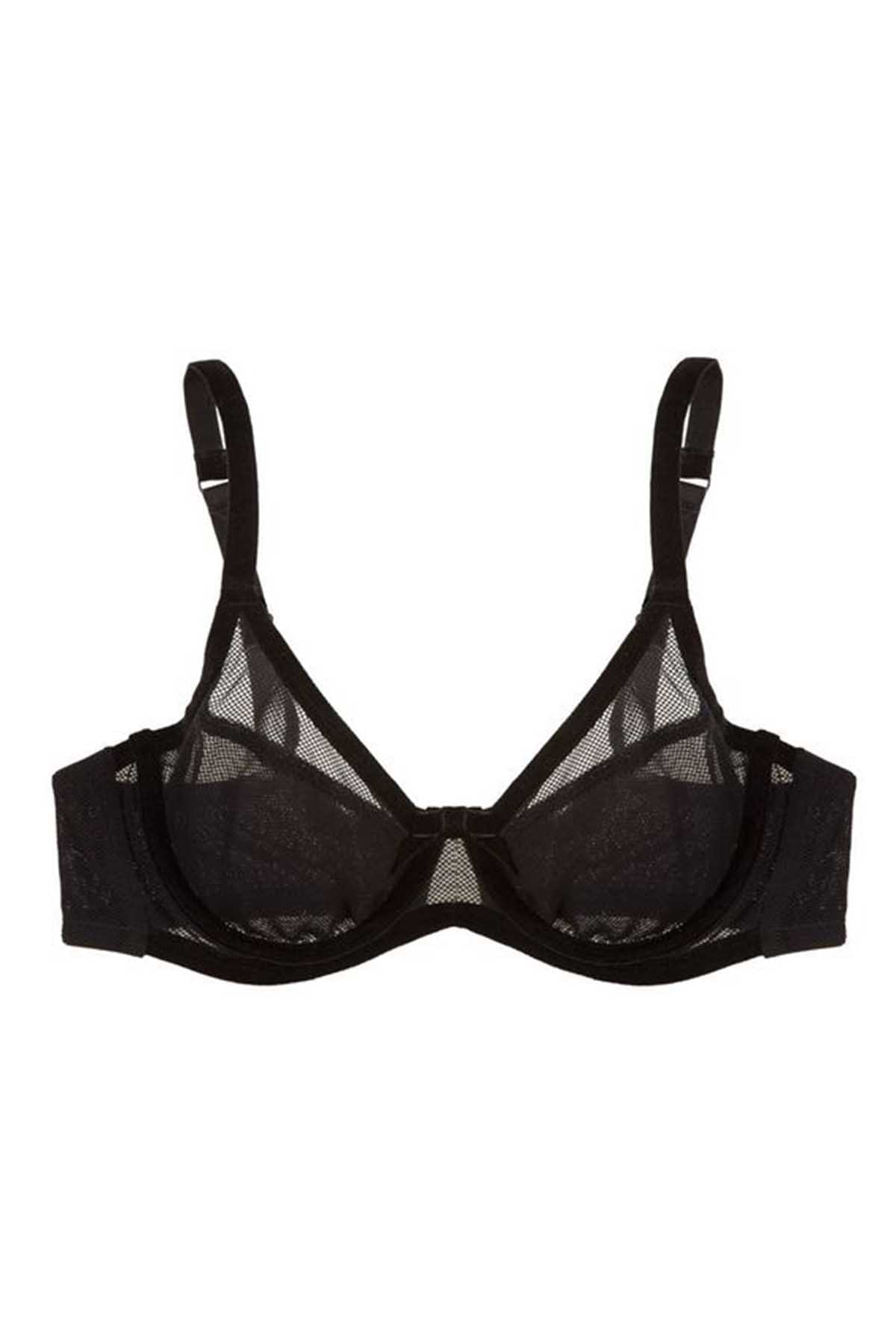 Claudette Black Mesh Demi Bra