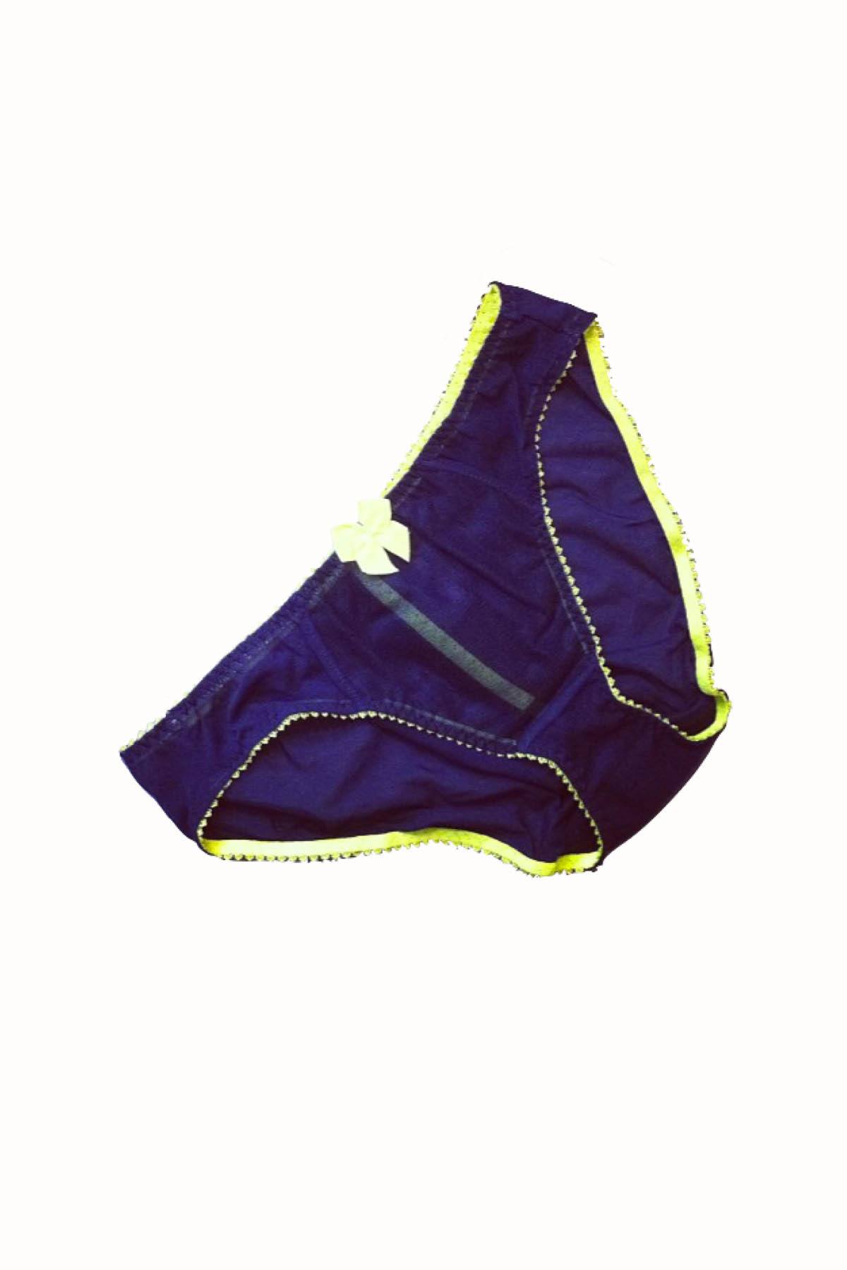 Claudette Navy & Lime Bikini