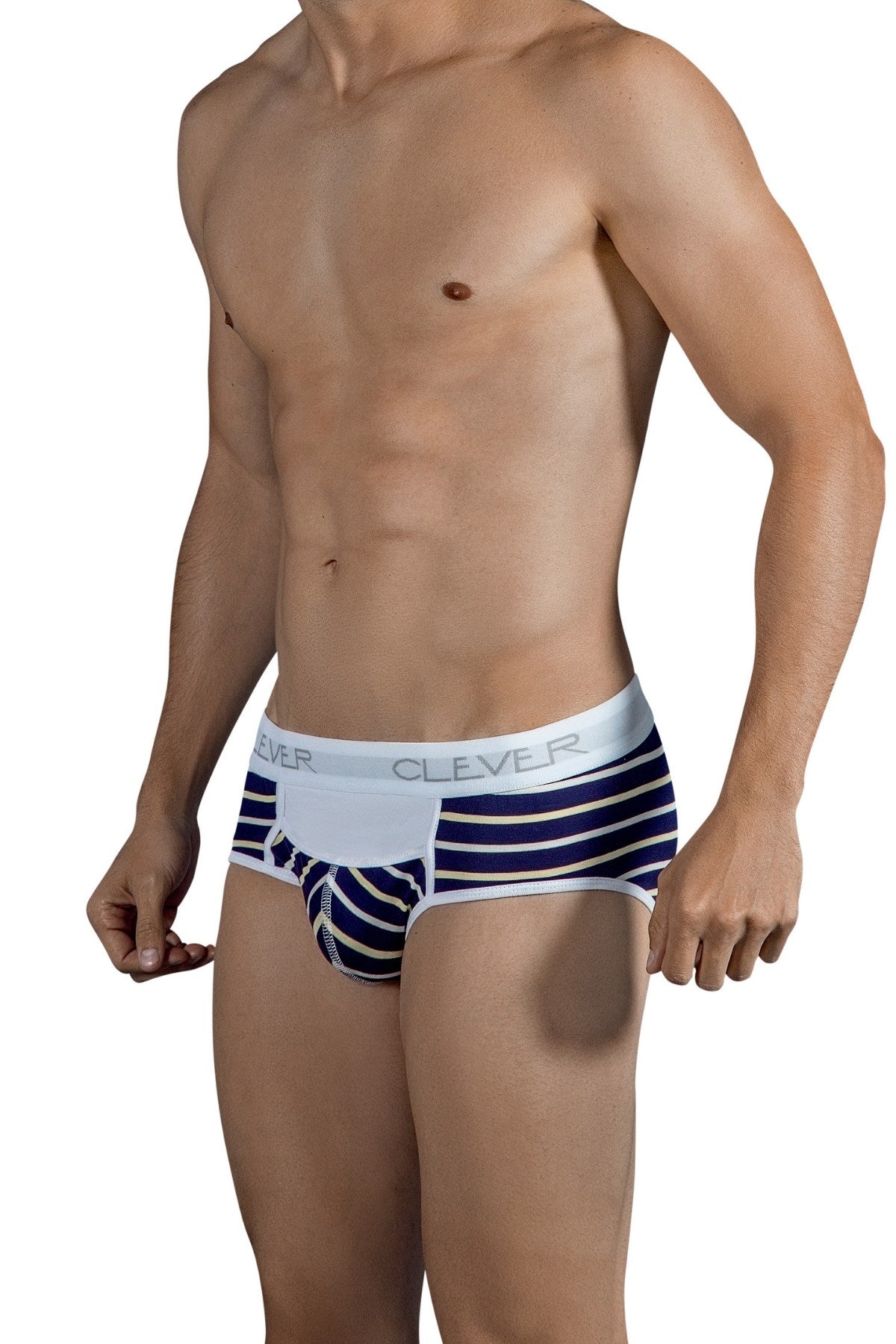 Clever Dark-Blue Wine Piping Brief