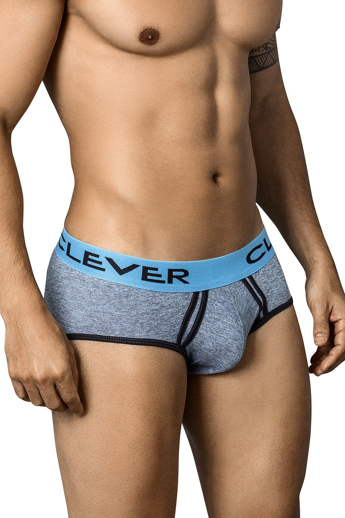 Clever Grey/Blue Modern Piping Brief