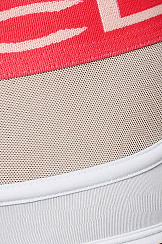 Clever White/Neon Coral Kissable Jockstrap