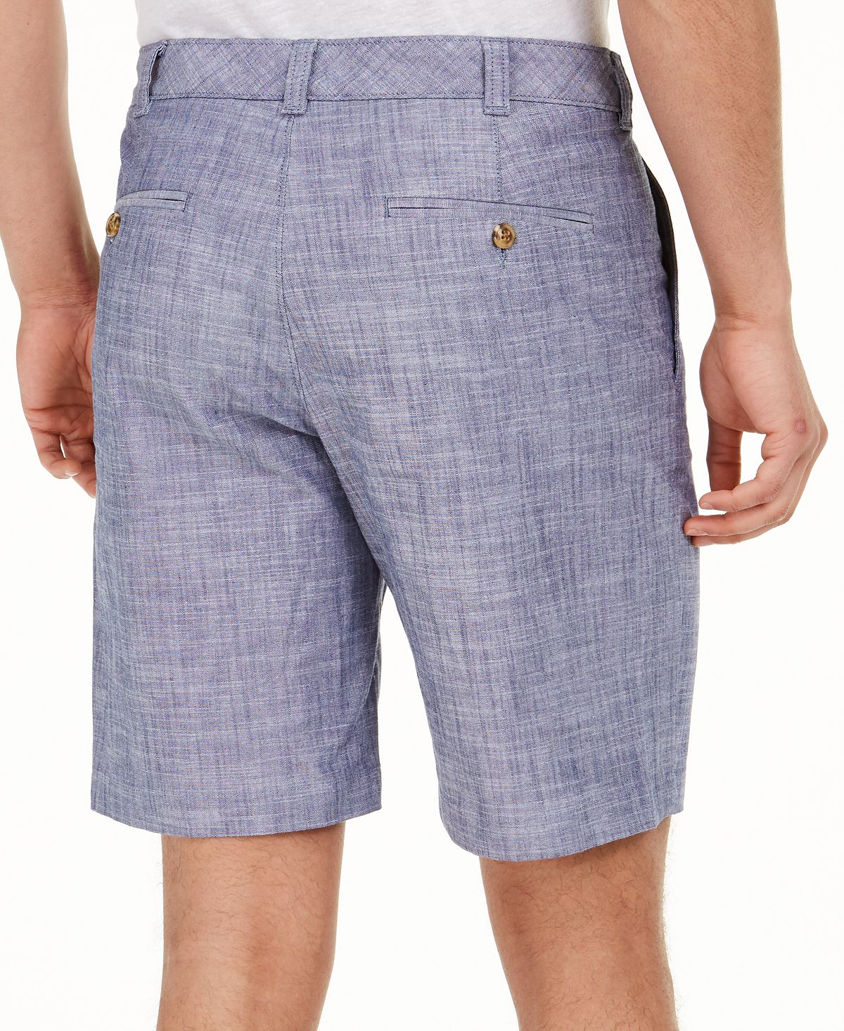 Club Room 7" Stretch Chambray Shorts Chambray