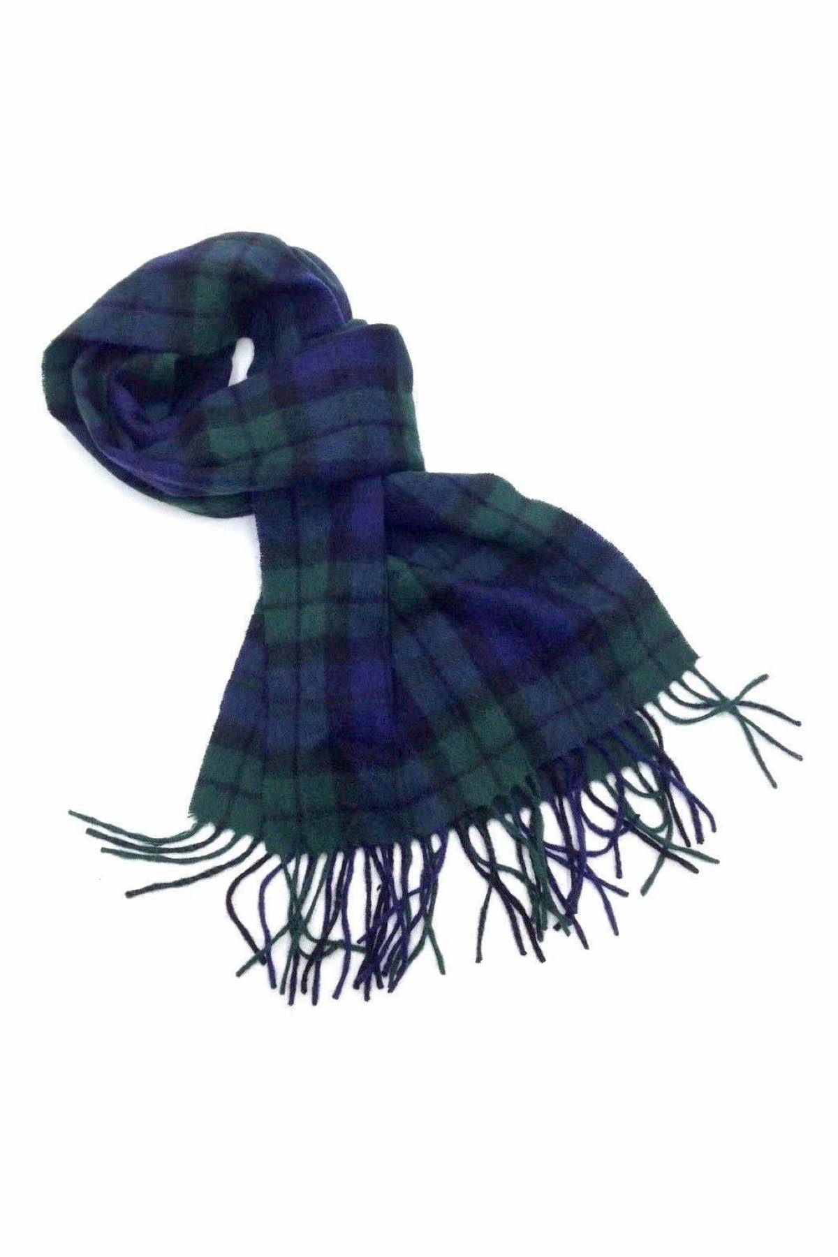 Club Room Blackwatch-Plaid Cashmere Scarf