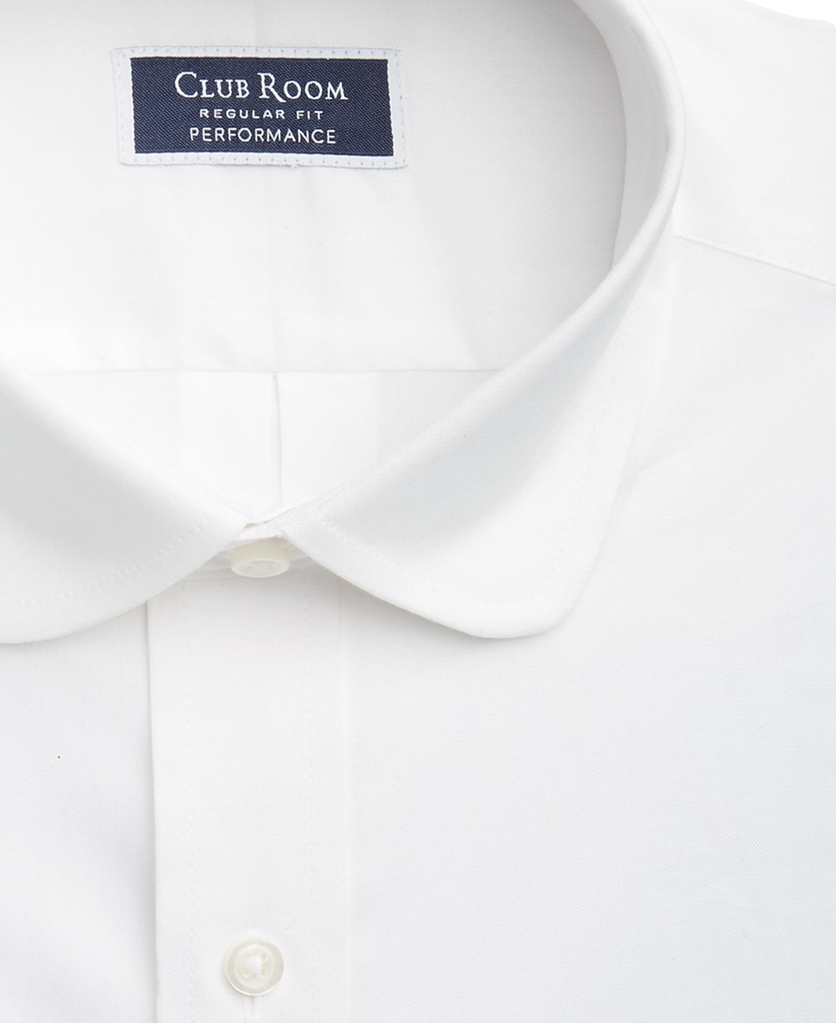 Club Room Classic/regular-fit Performance Stretch Solid Dress Shirt White