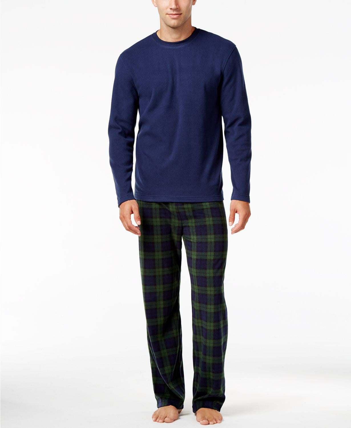 Club Room Club Room Blackwatch Fleece Pajama Set