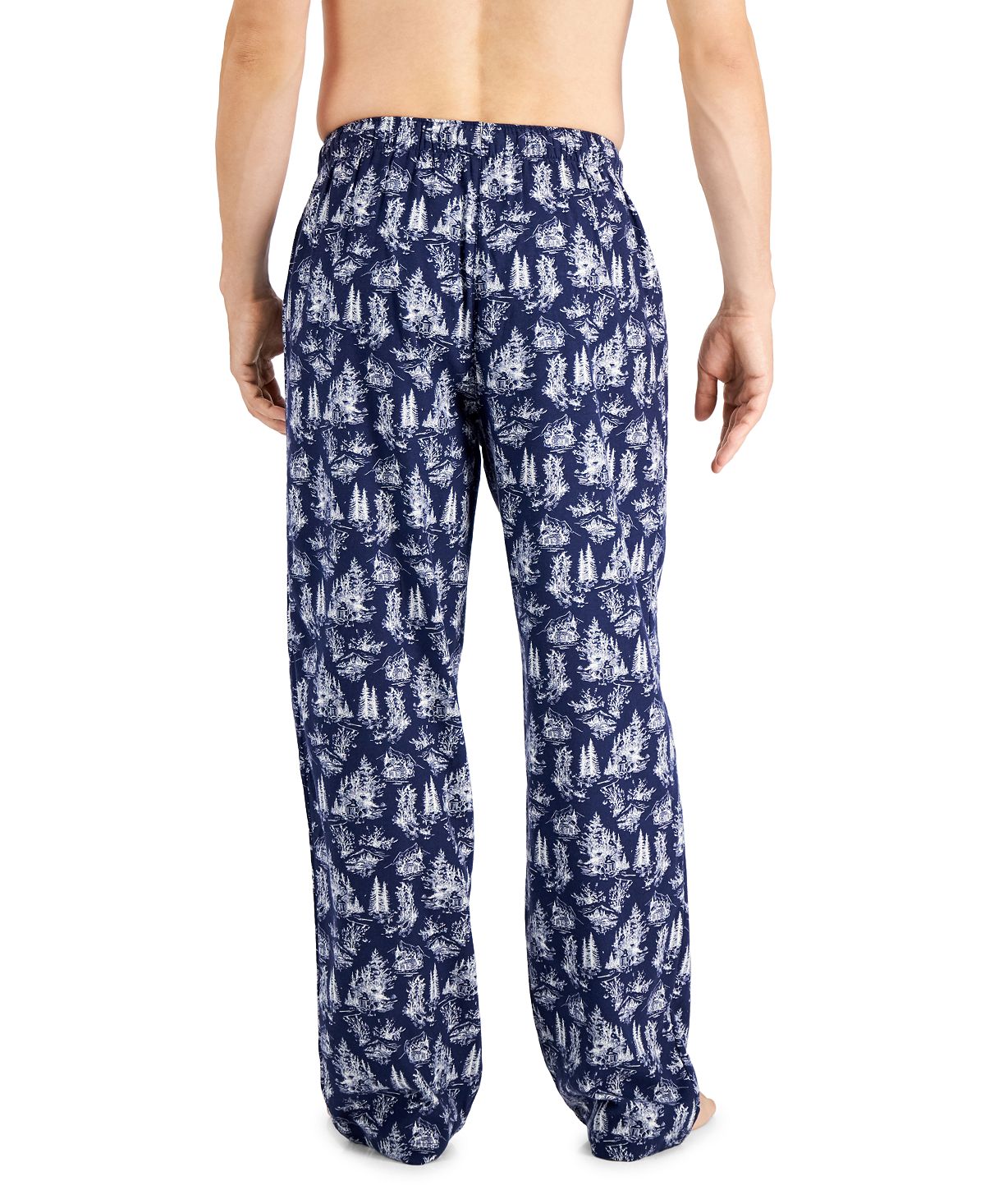 Club Room Flannel Print Pajama Pants Navy Forest