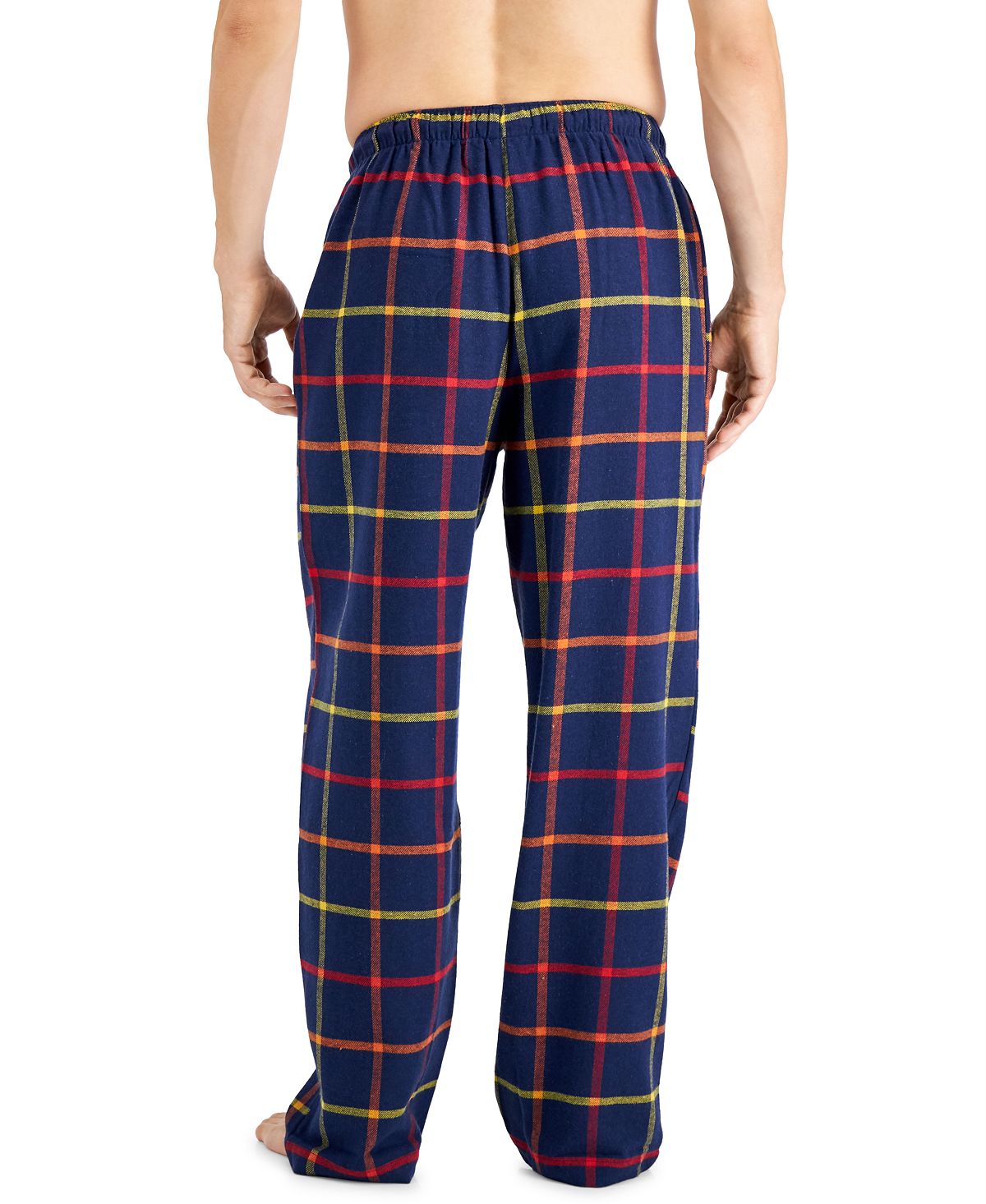 Club Room Flannel Print Pajama Pants Navy/Yellow