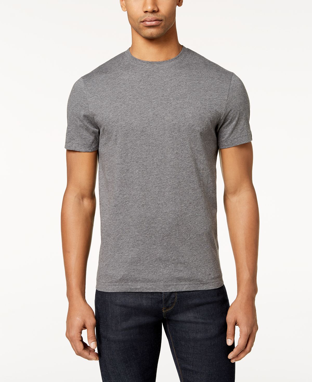 Club Room Performance Crew Neck T-shirt Charcoal Heather