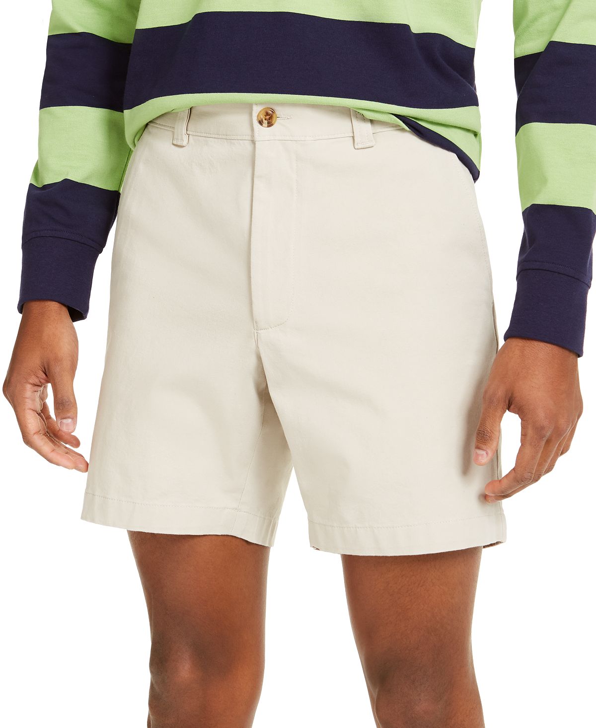 Club Room Regular-fit 7" 4-way Stretch Shorts Stone Wall