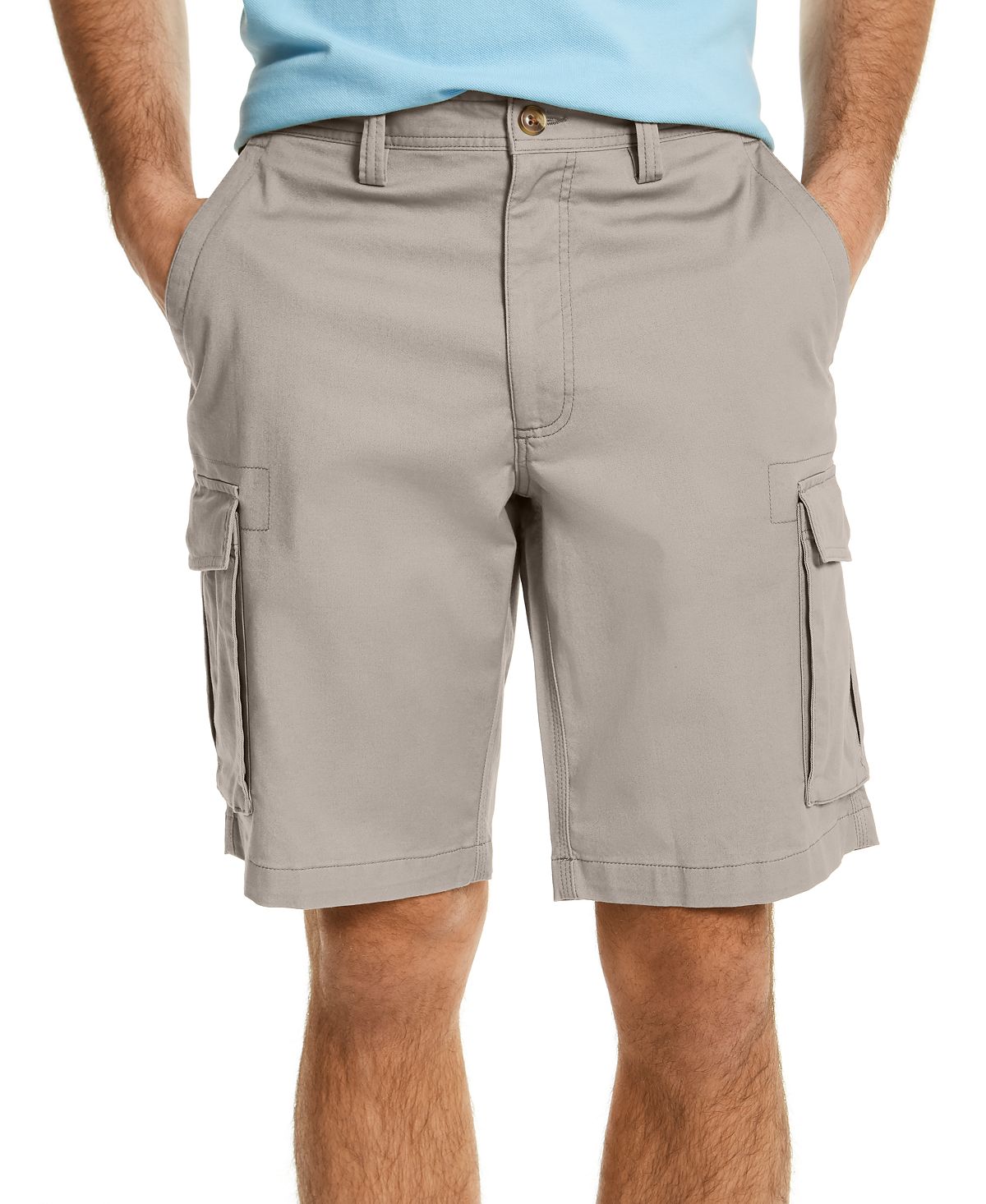 Club Room Stretch Cargo Shorts Stone Wall