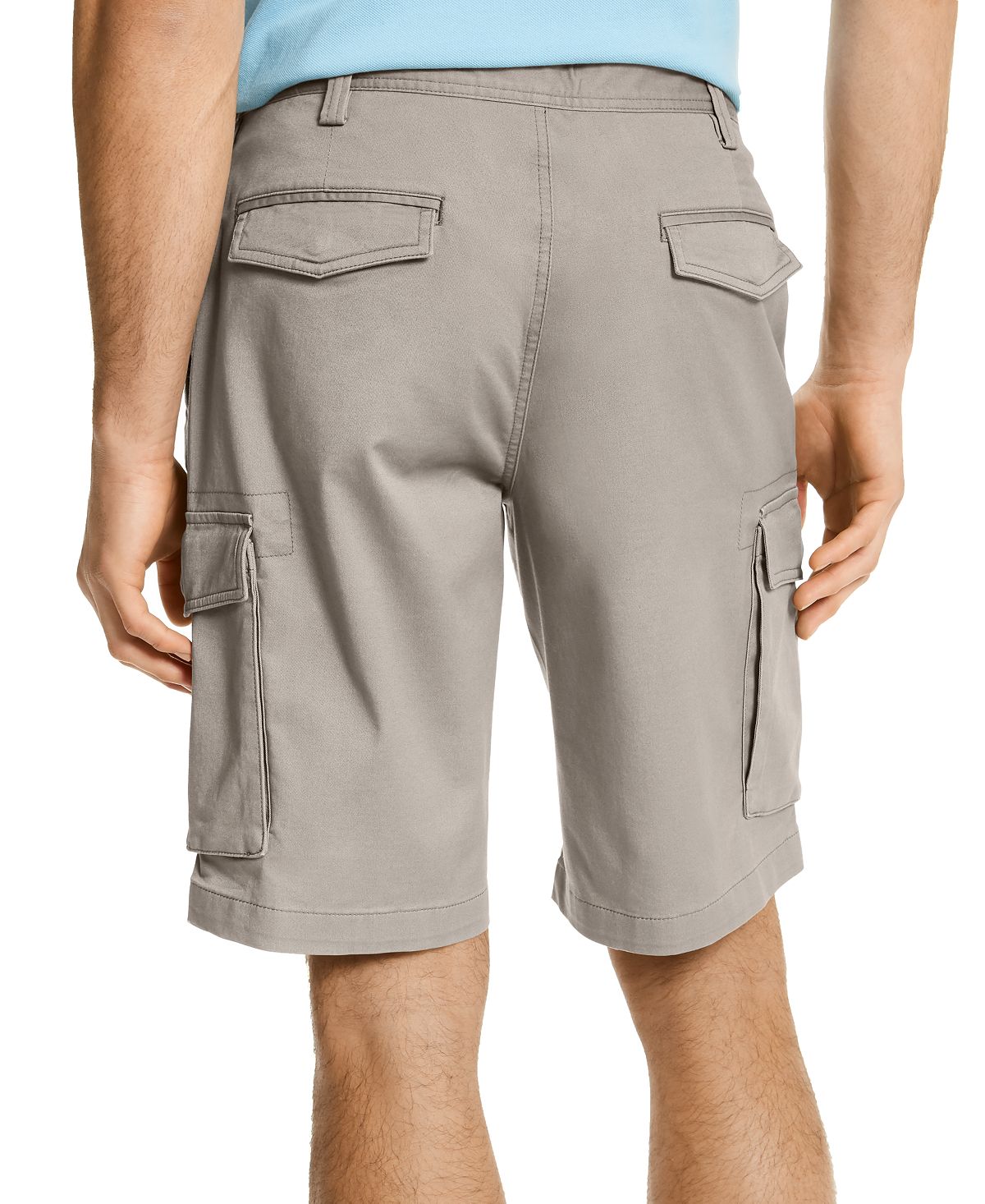 Club Room Stretch Cargo Shorts Stone Wall