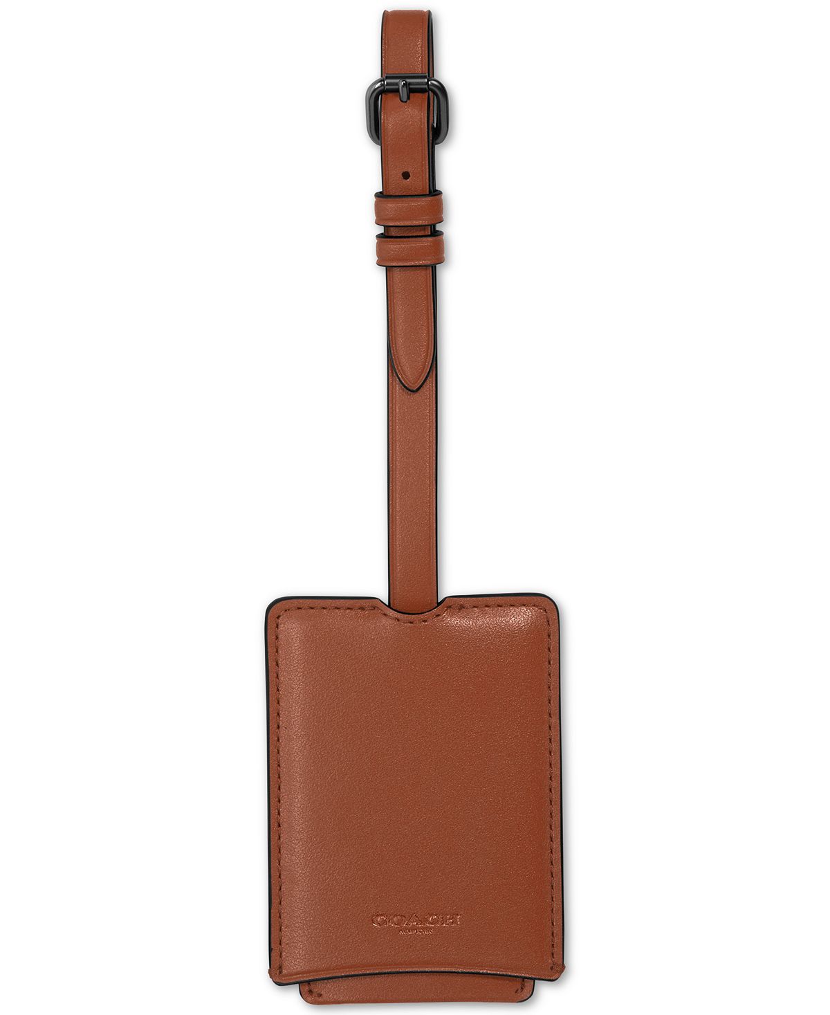 Coach Leather Luggage Tag Saddle