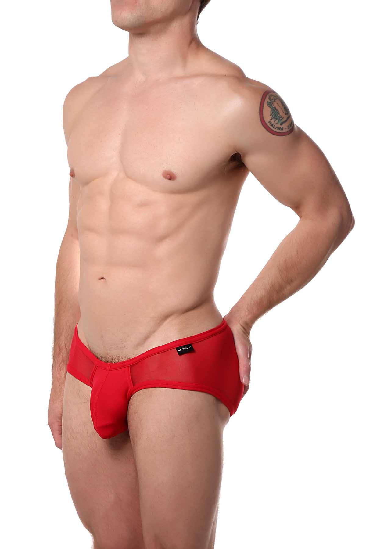 Cocksox Emperor-Red Contour-Pouch Sheer Sports Brief