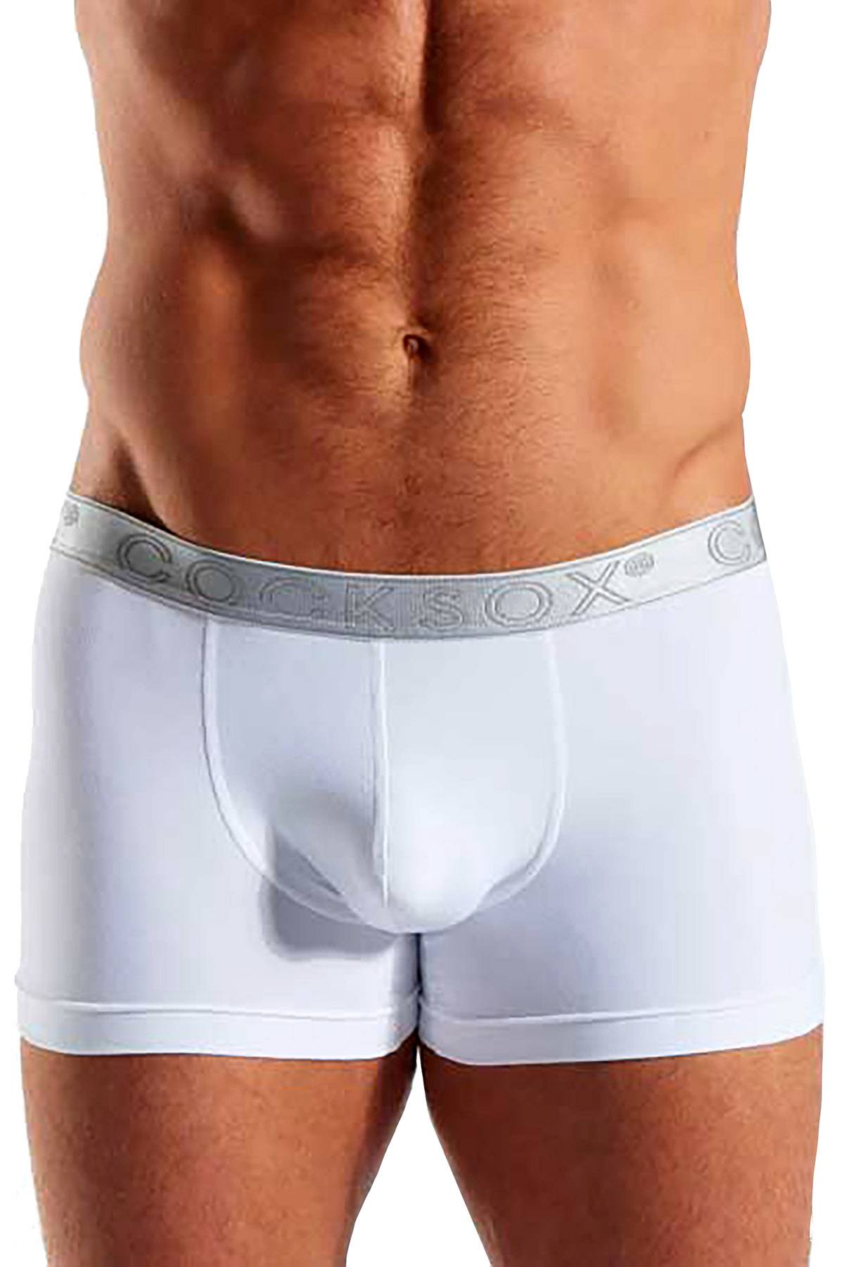 Cocksox White/Silver Shimmer Contour Pouch Boxer Brief