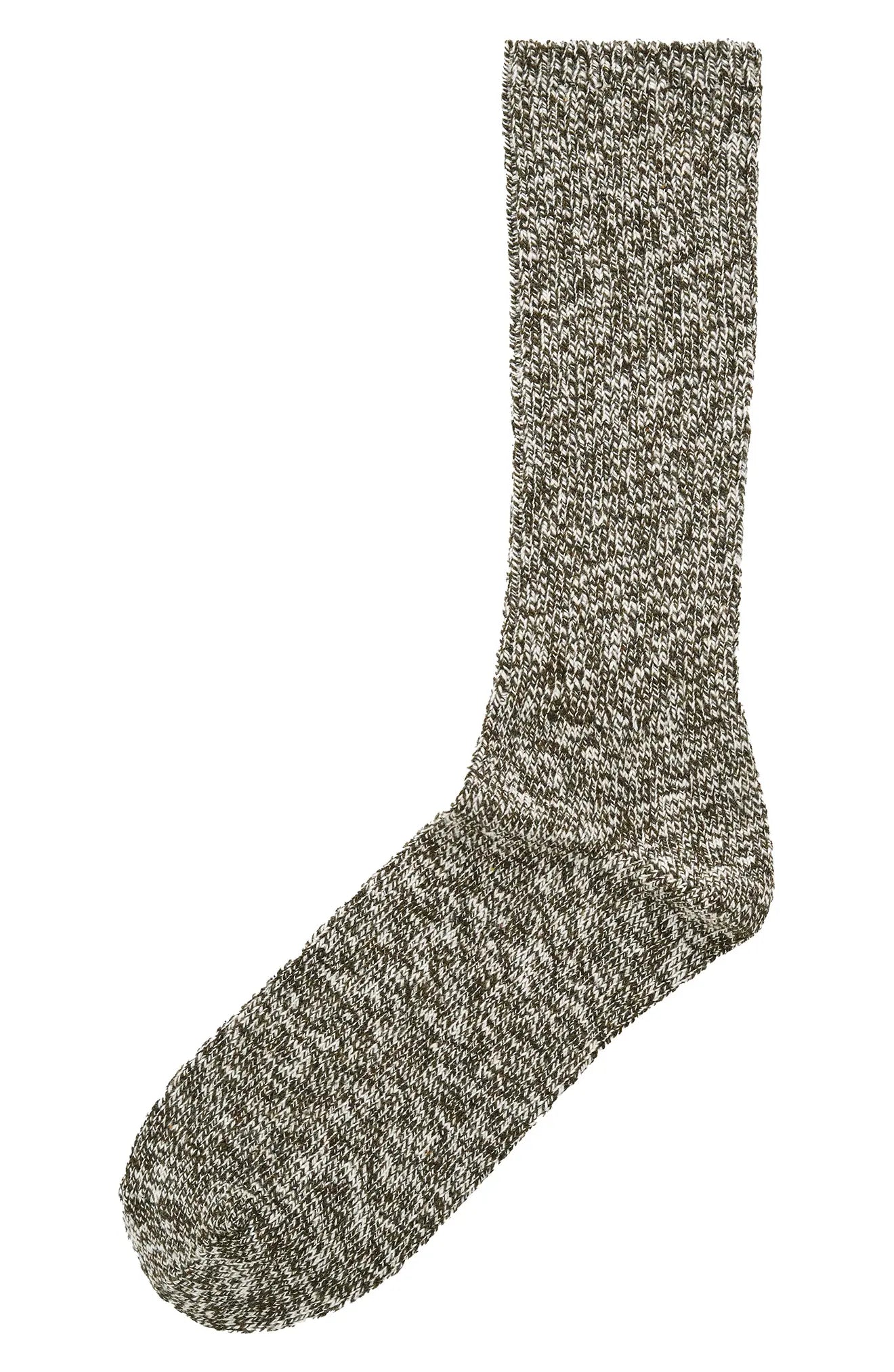 Cole Haan Casual Crew Socks in Dark Green/Cream