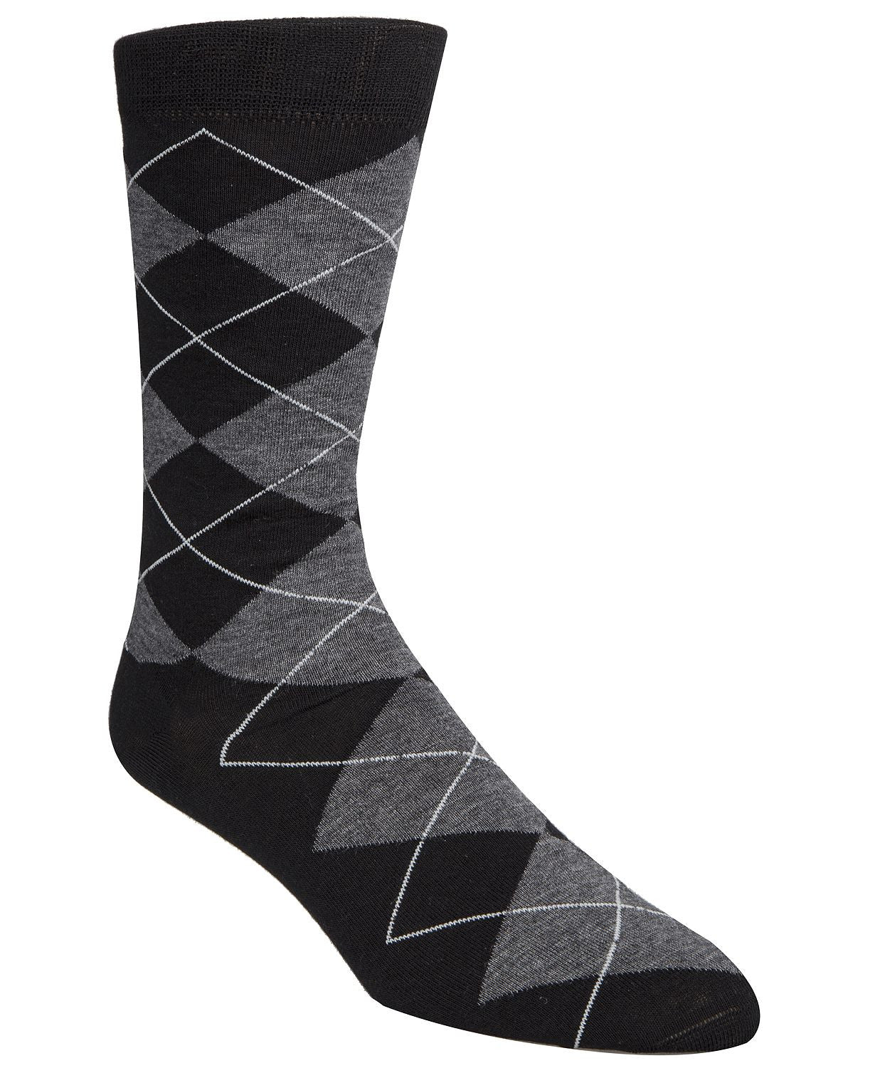 Cole Haan Classic Argyle Crew Socks Black