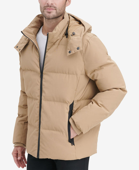 Cole Haan Kenny Puffer Parka Jacket Khaki