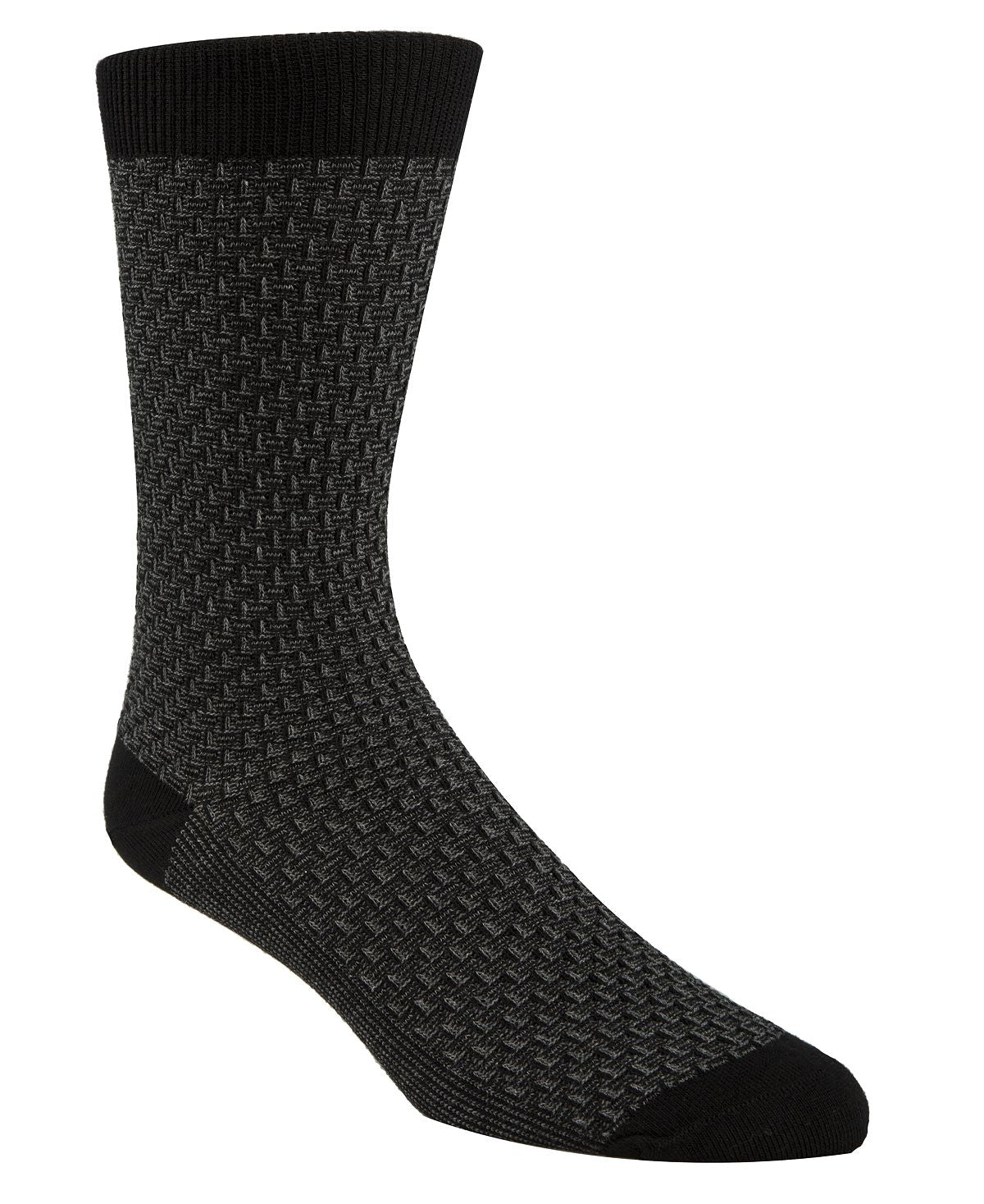 Cole Haan Textured Crew Socks Dk. Black