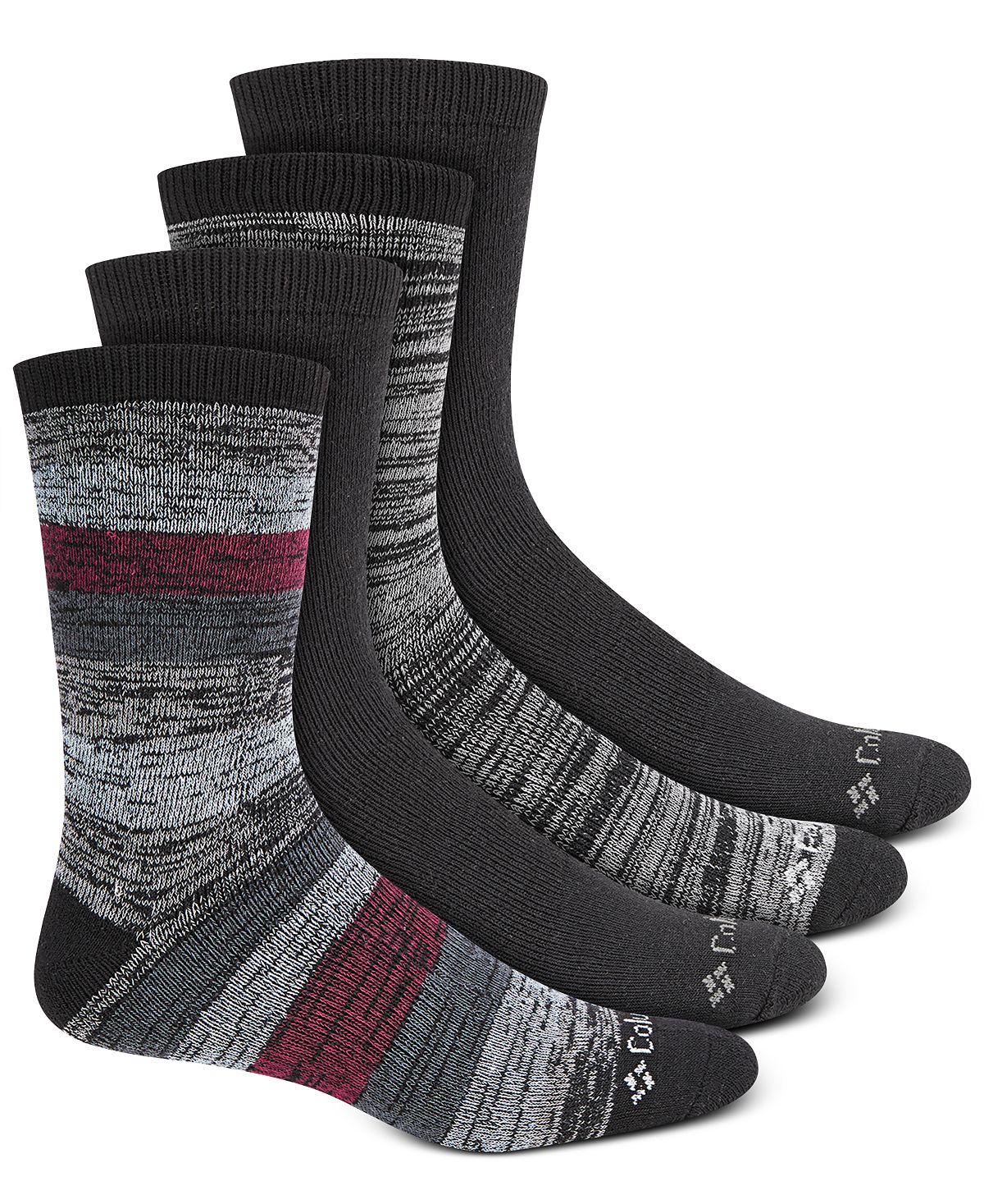 Columbia 4-pk. Moisture-control Boot Socks Black