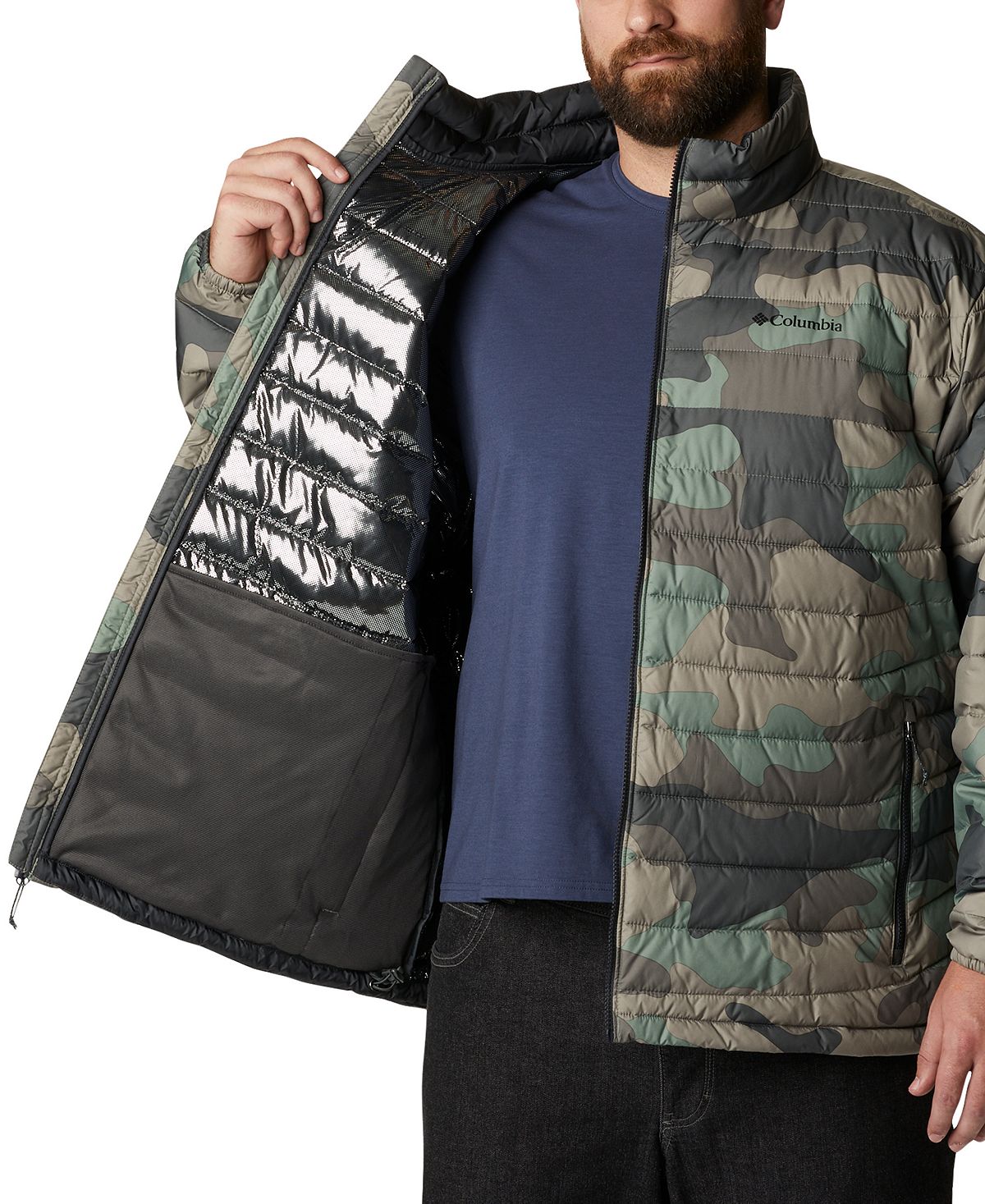 Columbia Big & Tall Powder Lite Jacket Cypress Mod Camo Print