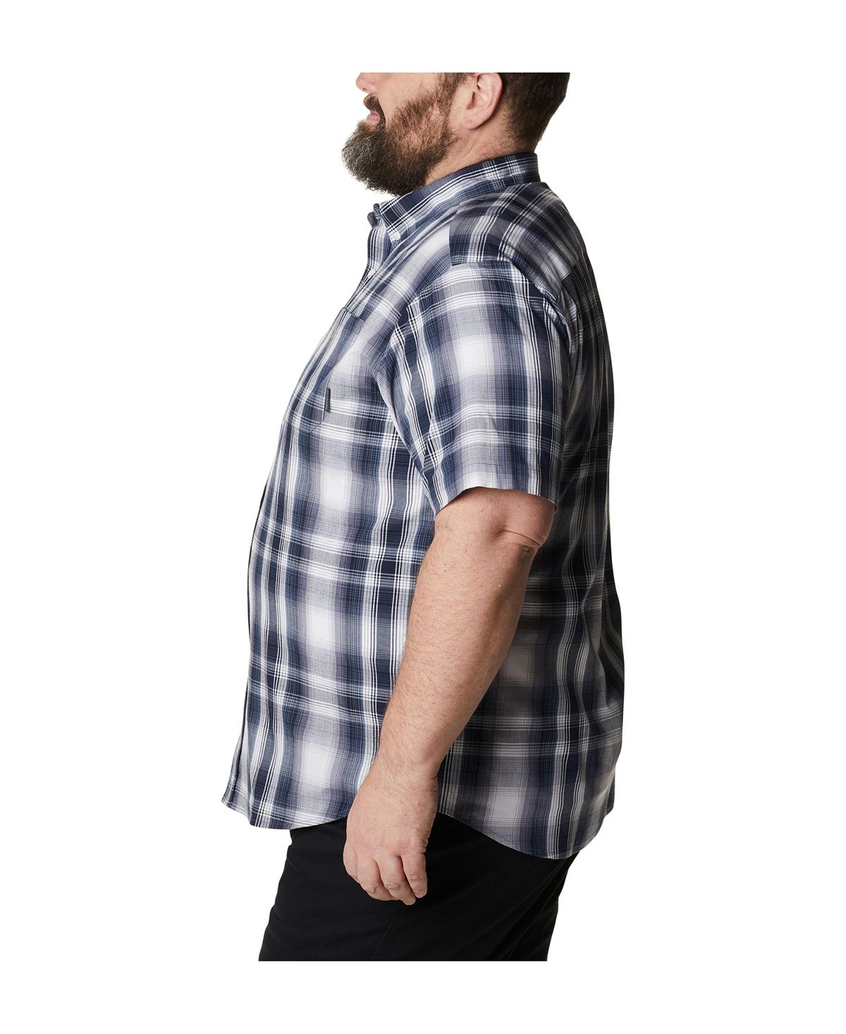 Columbia Big & Tall Rapid Rivers™ Ii Short Sleeve Shirt Collegiate Navy Ombre Plaid