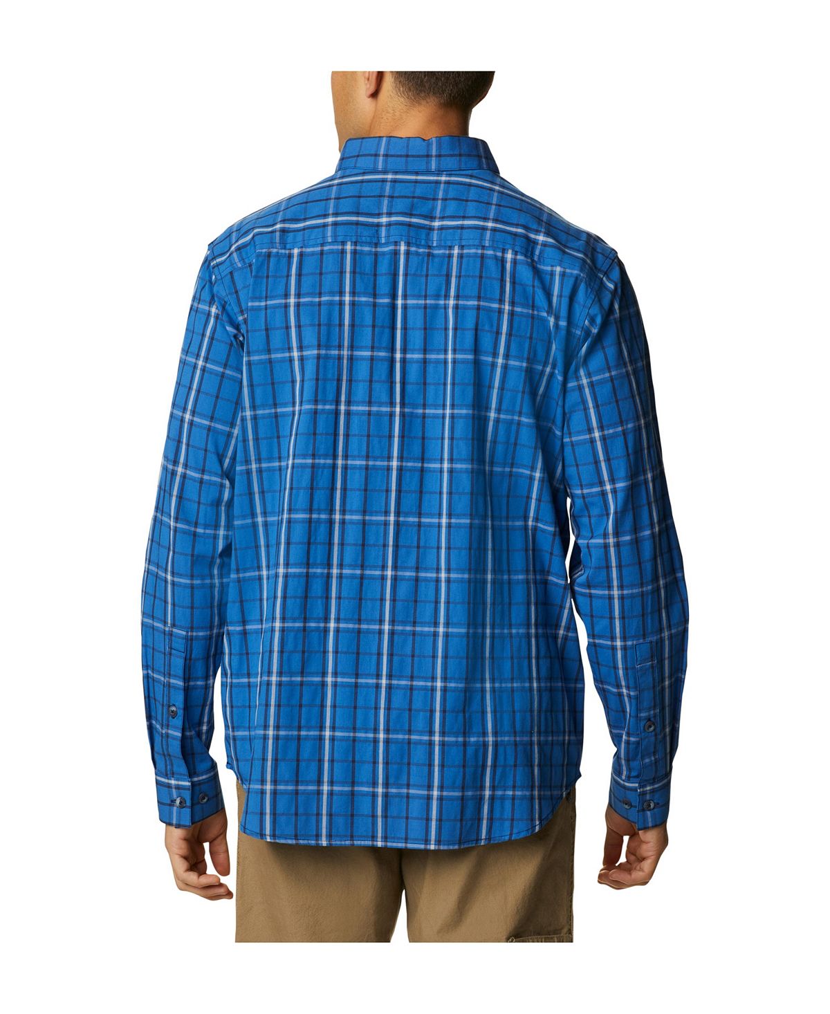Columbia Rapid Rivers Ii Long Sleeve Shirt Bright Indigo Tartan Grid