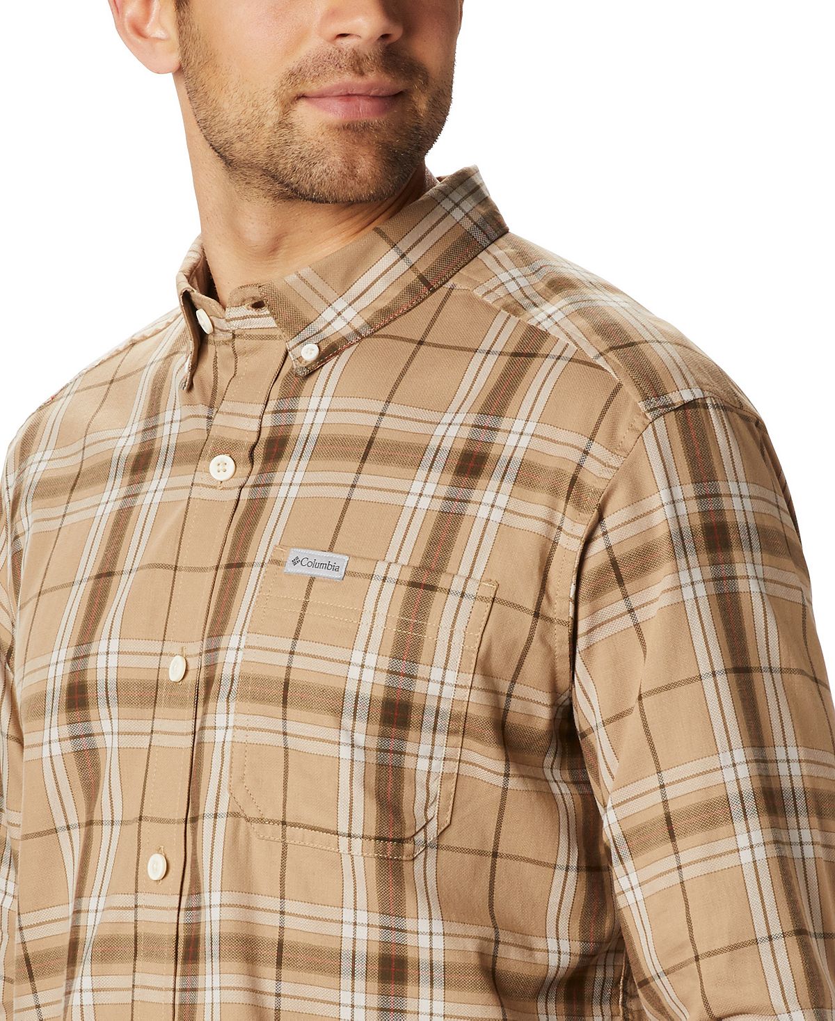 Columbia Rapid Rivers Ii Long Sleeve Shirt Crouton Traditional Plaid