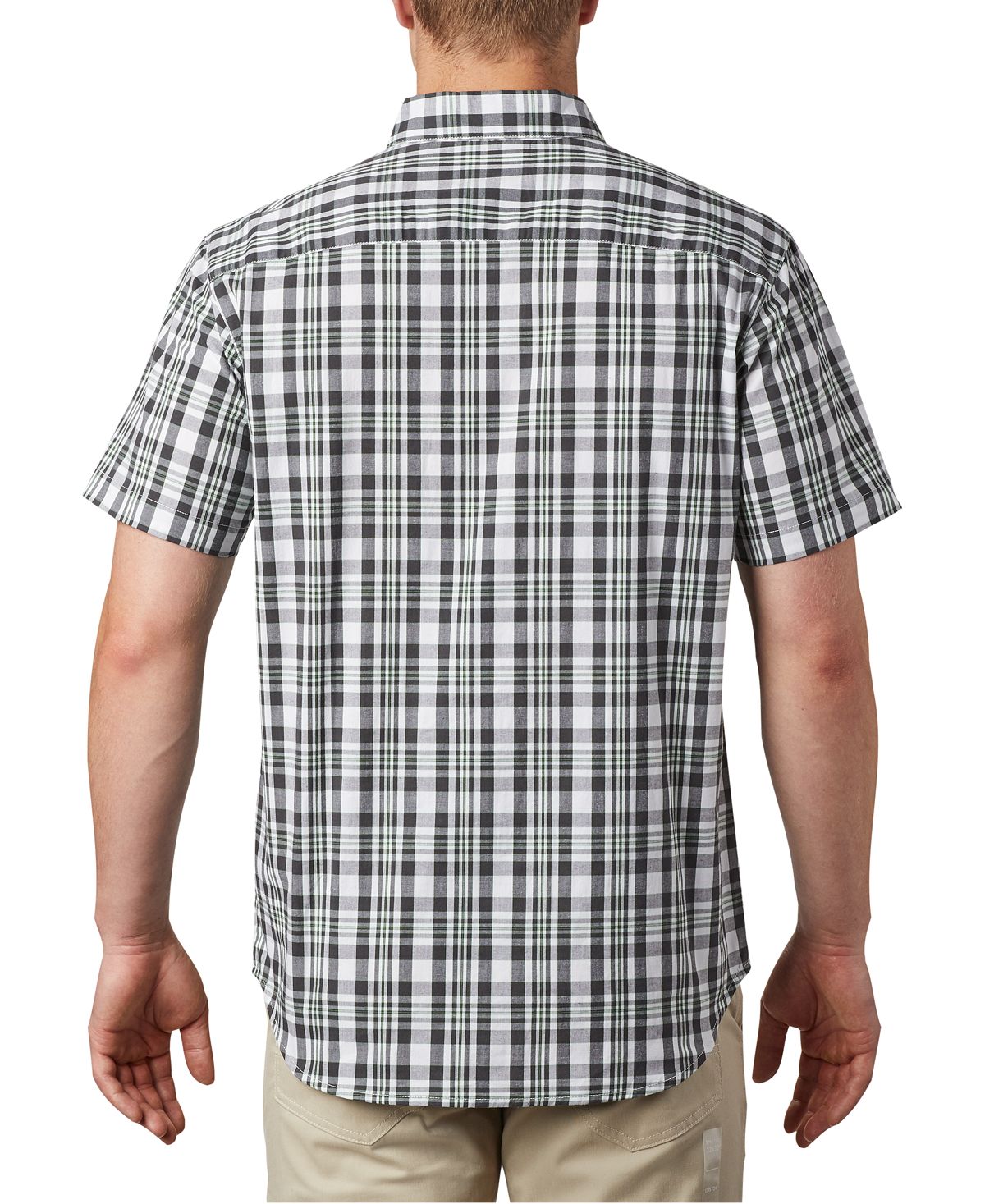 Columbia Rapid Rivers Short Sleeve Shirt Shark Medium Plaid