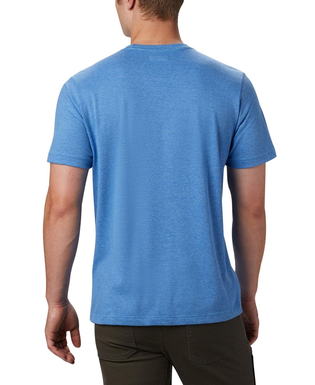 Columbia Thistletown Ridge Uvf-30 Crew T-shirt Clear Water Azul Stripe
