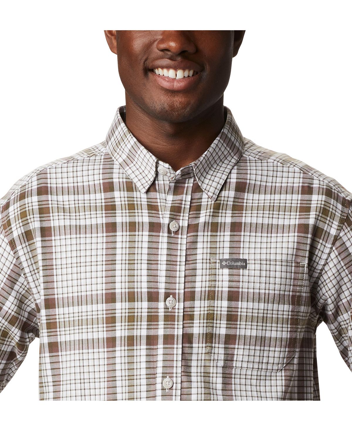 Columbia Vapor Ridge Iii Long Sleeve Shirt Nimbus Gray Multi Plaid