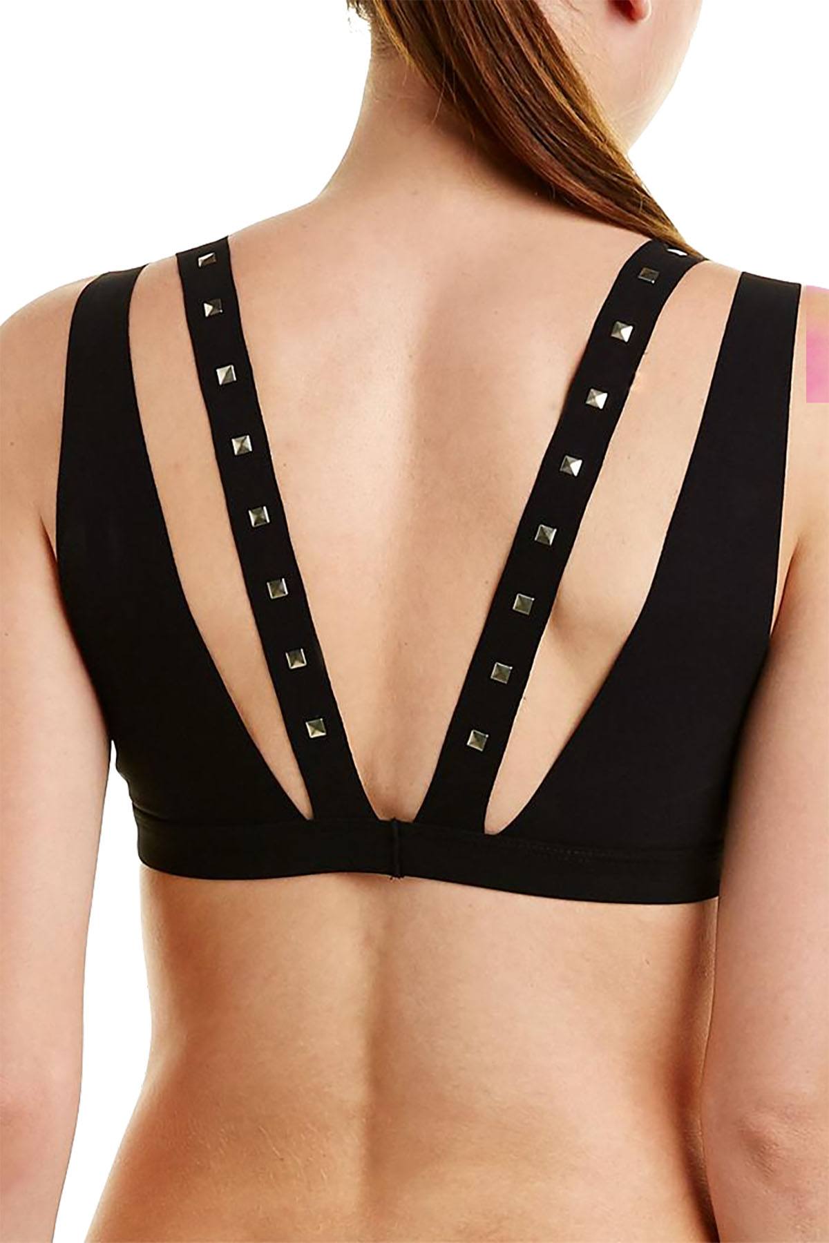Commando Black Stripped/Studded Bralette