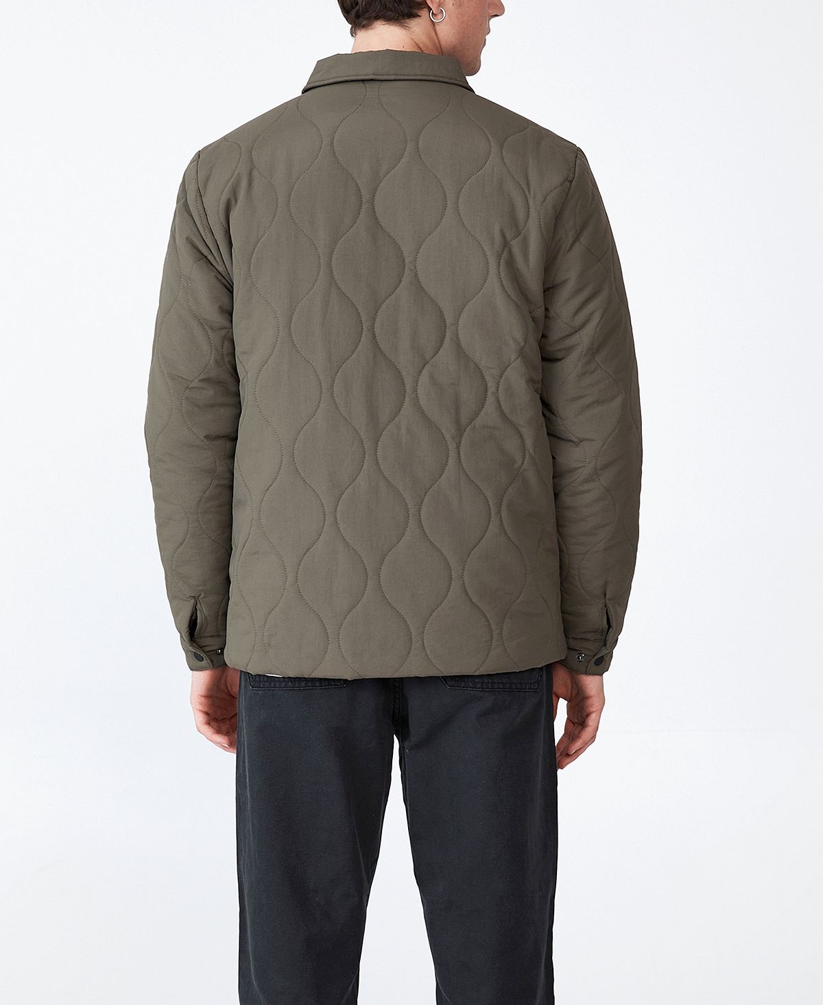 Cotton On Recycled Harrington Jacket Khaki