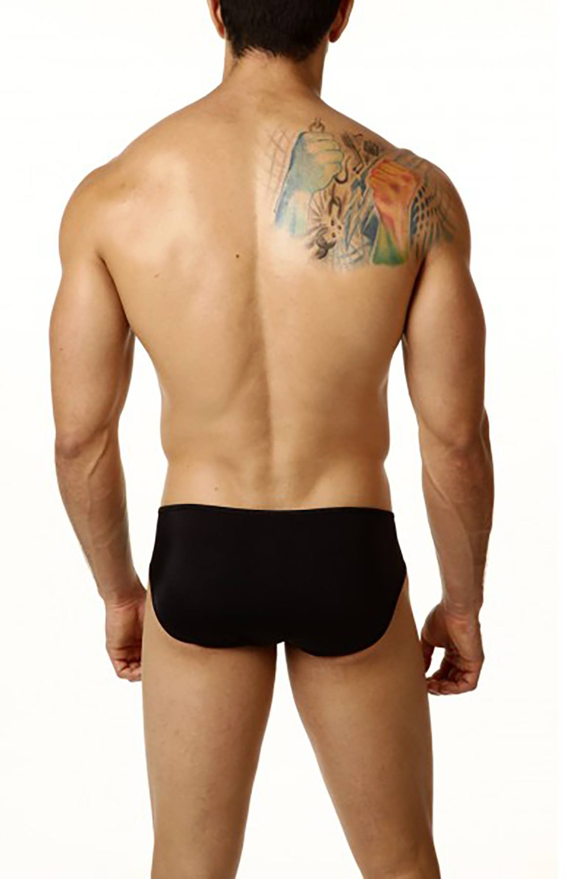 Cover Male Black Sheer Pouch Bikini Brief