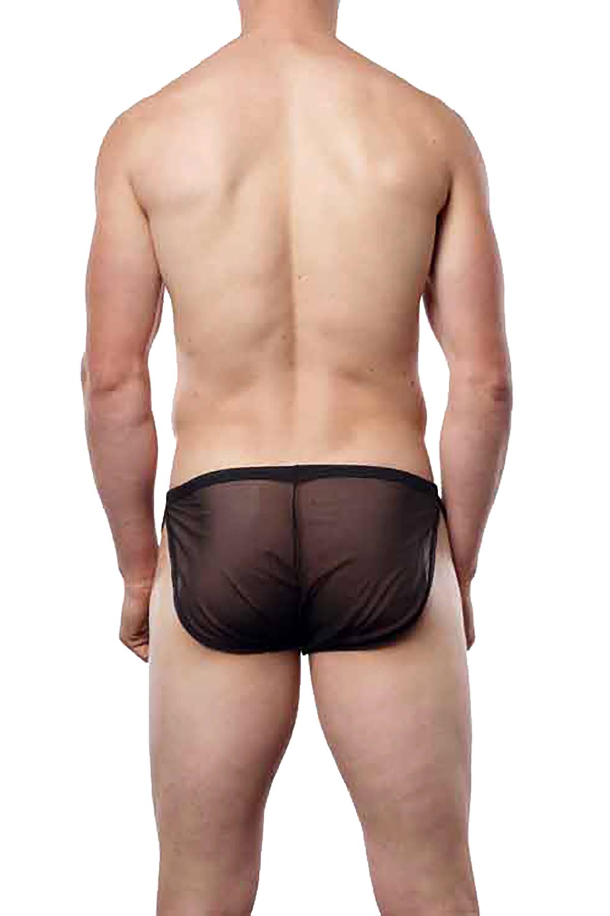 Cover Male Black Sheer Running Short