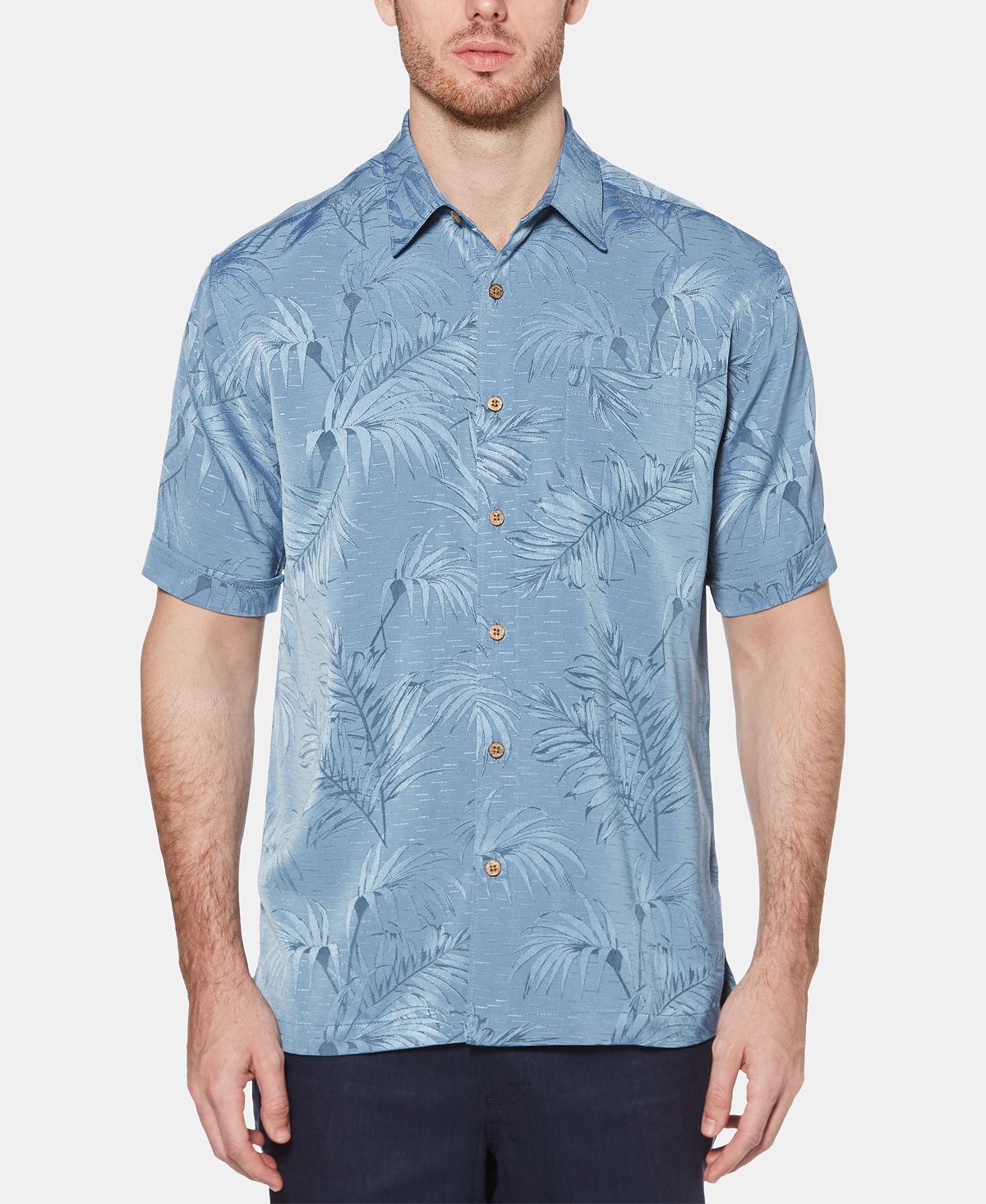 Cubavera Floral Jacquard Shirt Navy Blazer