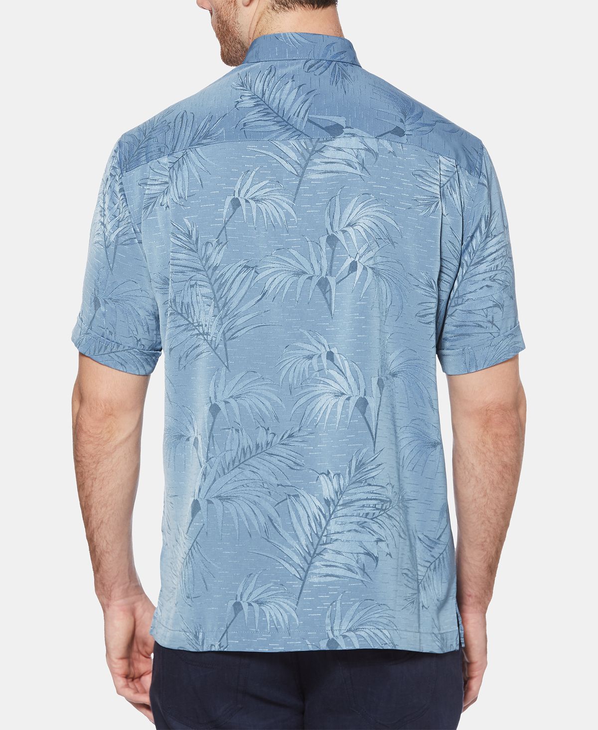 Cubavera Floral Jacquard Shirt Navy Blazer