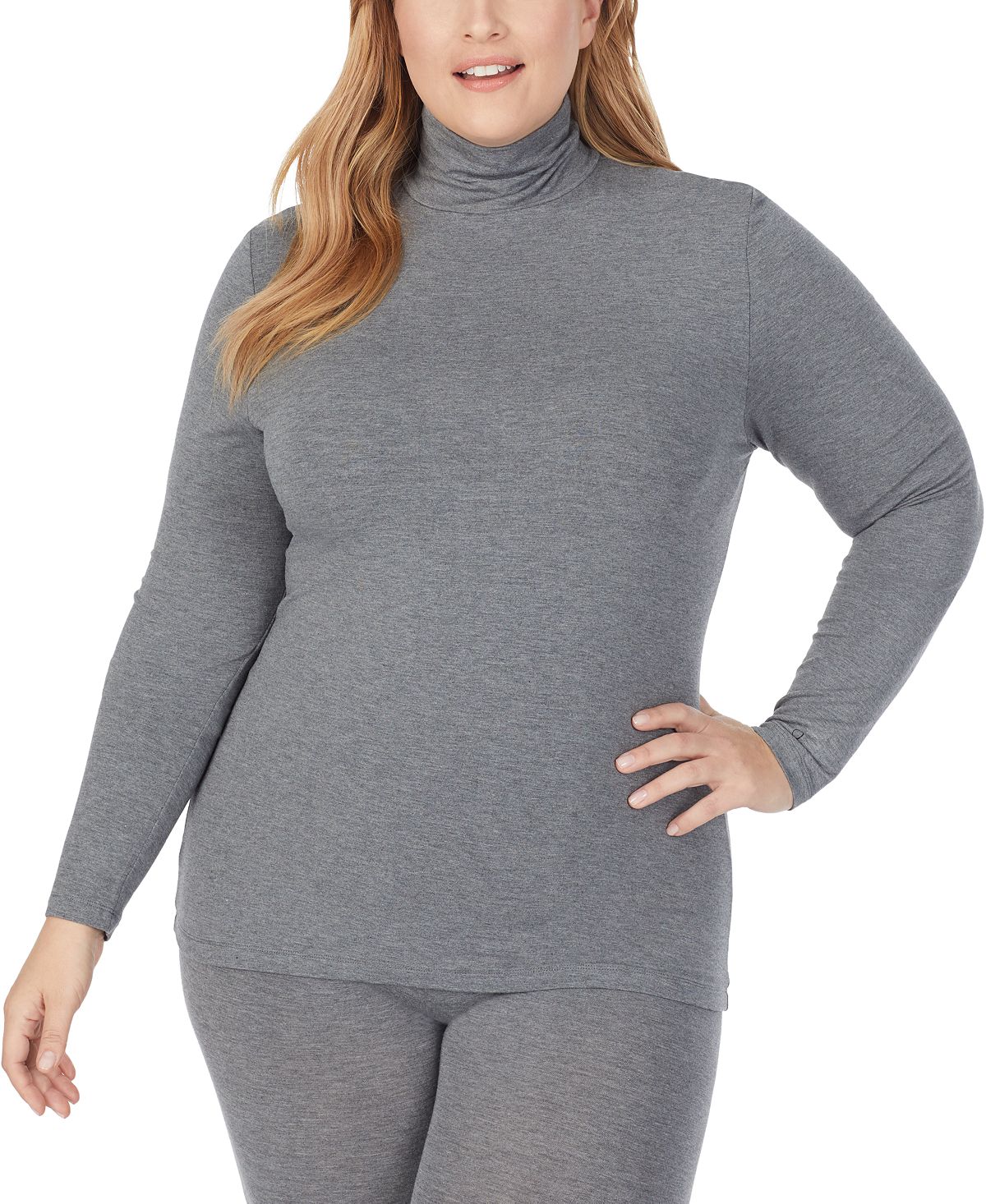 Cuddl Duds Plus Softwear With Stretch Long-sleeve Turtleneck Top