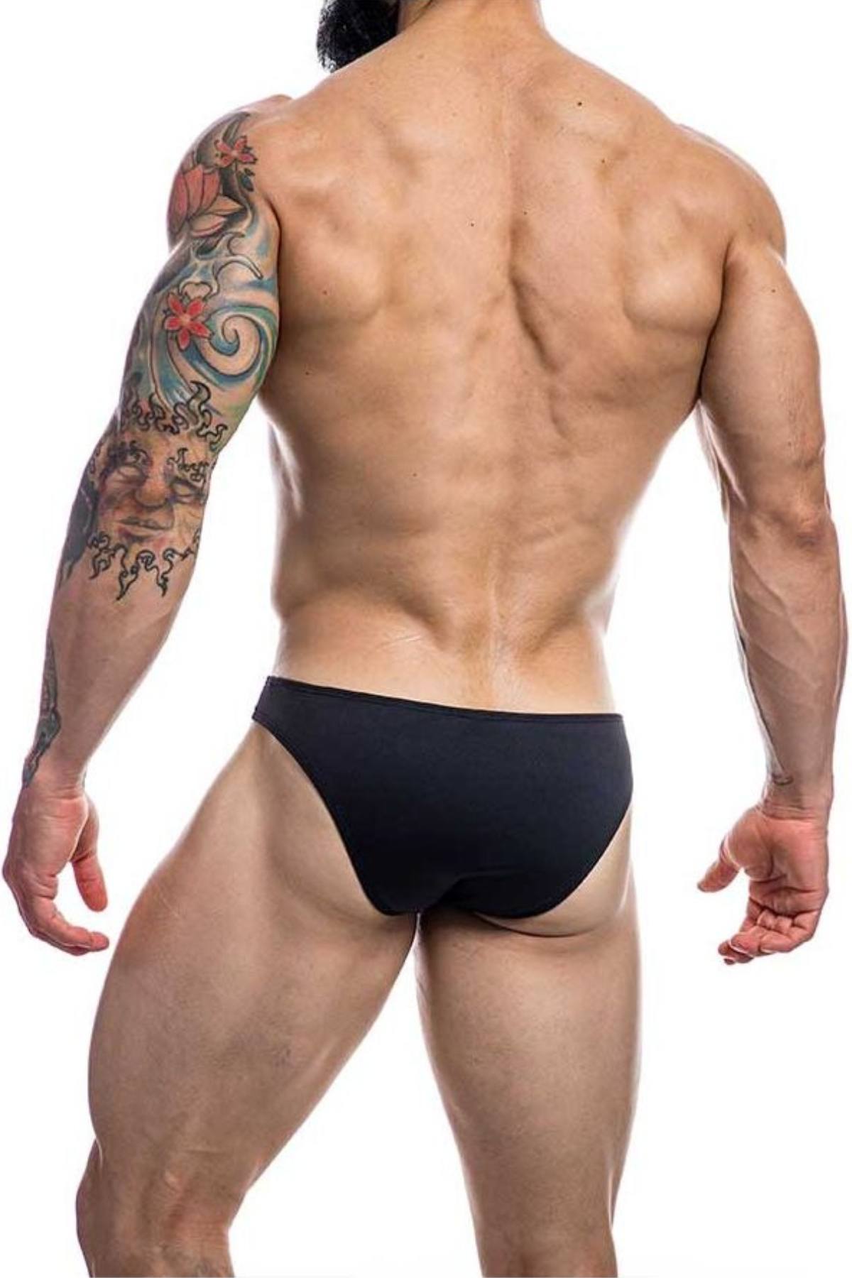 Cut For Men Black Low Rise Bikini Brief