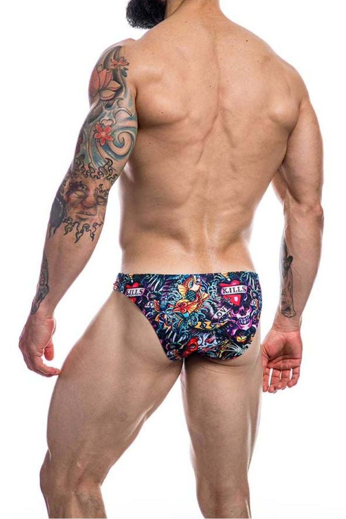 Cut For Men Tattoo Low Rise Bikini Brief