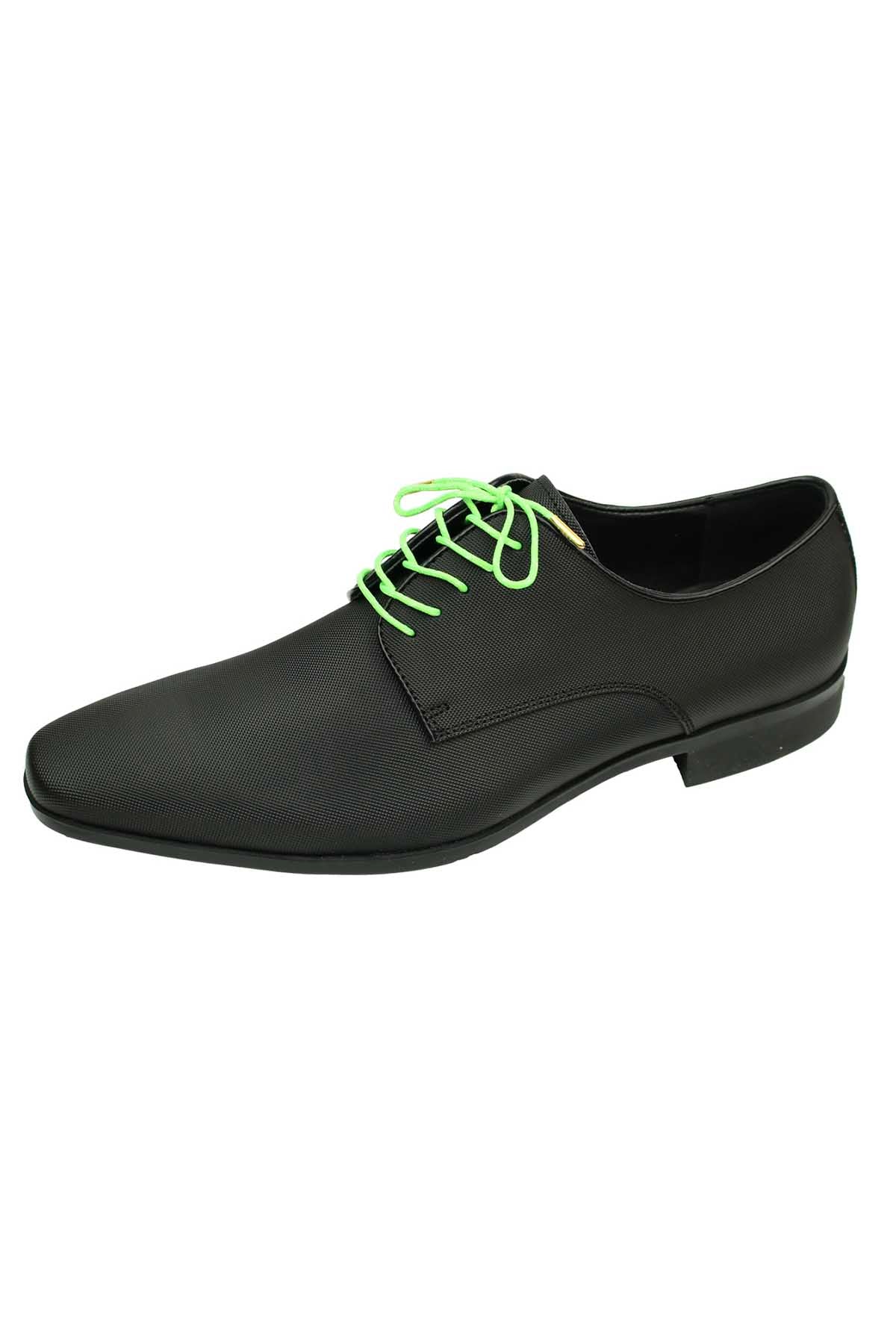 DIBI Bright-Green Polkadot Dress Shoelaces w/ Gold Aglets