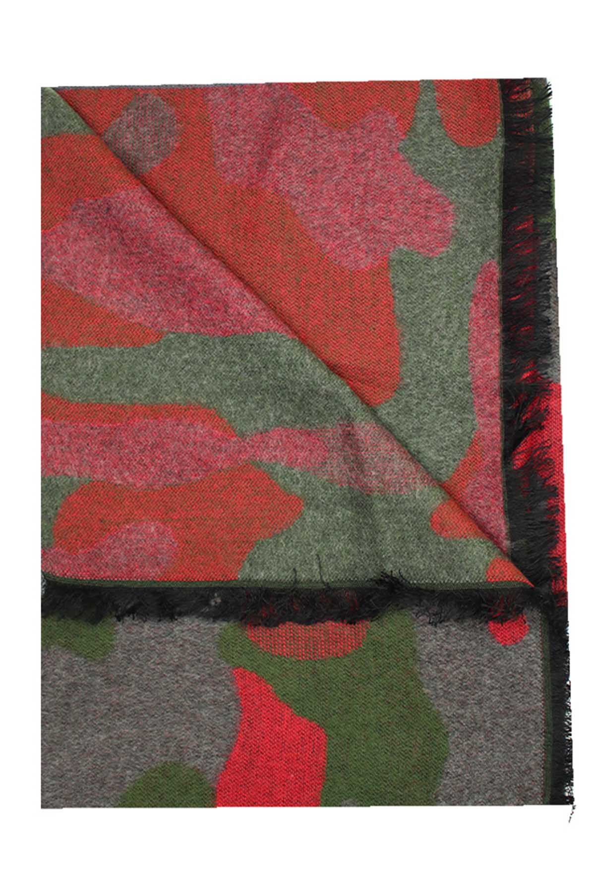 DIBI Red & Green Camo Scarf