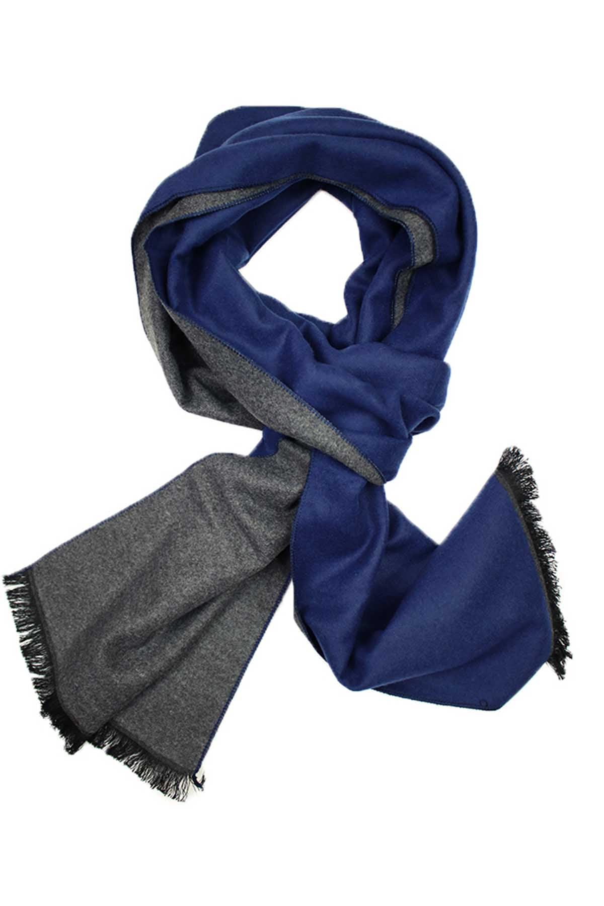 DIBI Solid Blue & Grey Scarf
