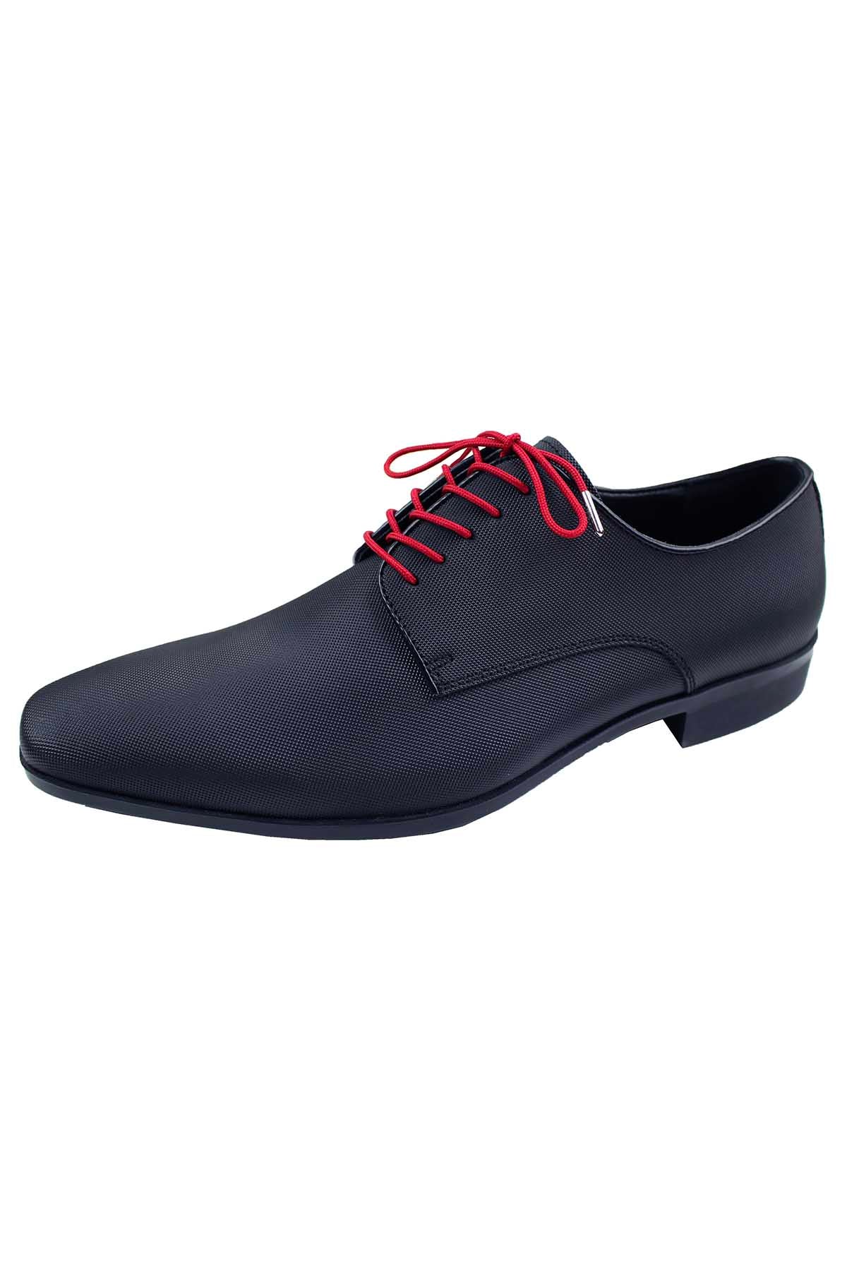 DIBI Solid-Red Dress Shoelaces w/ Silver Aglets