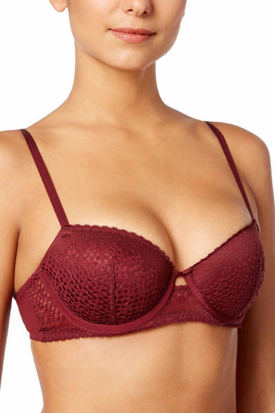 DKNY Bordeaux Nightfall Crochet/Lace Balconette Bra