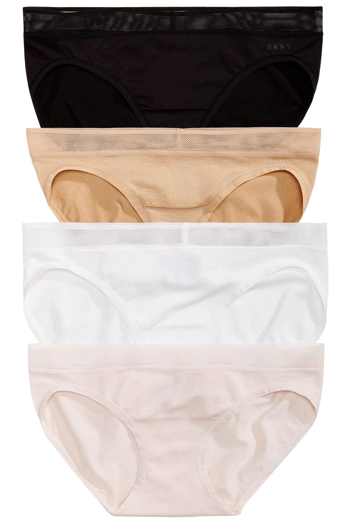 DKNY Multi-Color Signature Seamless Bikini Brief 4-Pack – CheapUndies